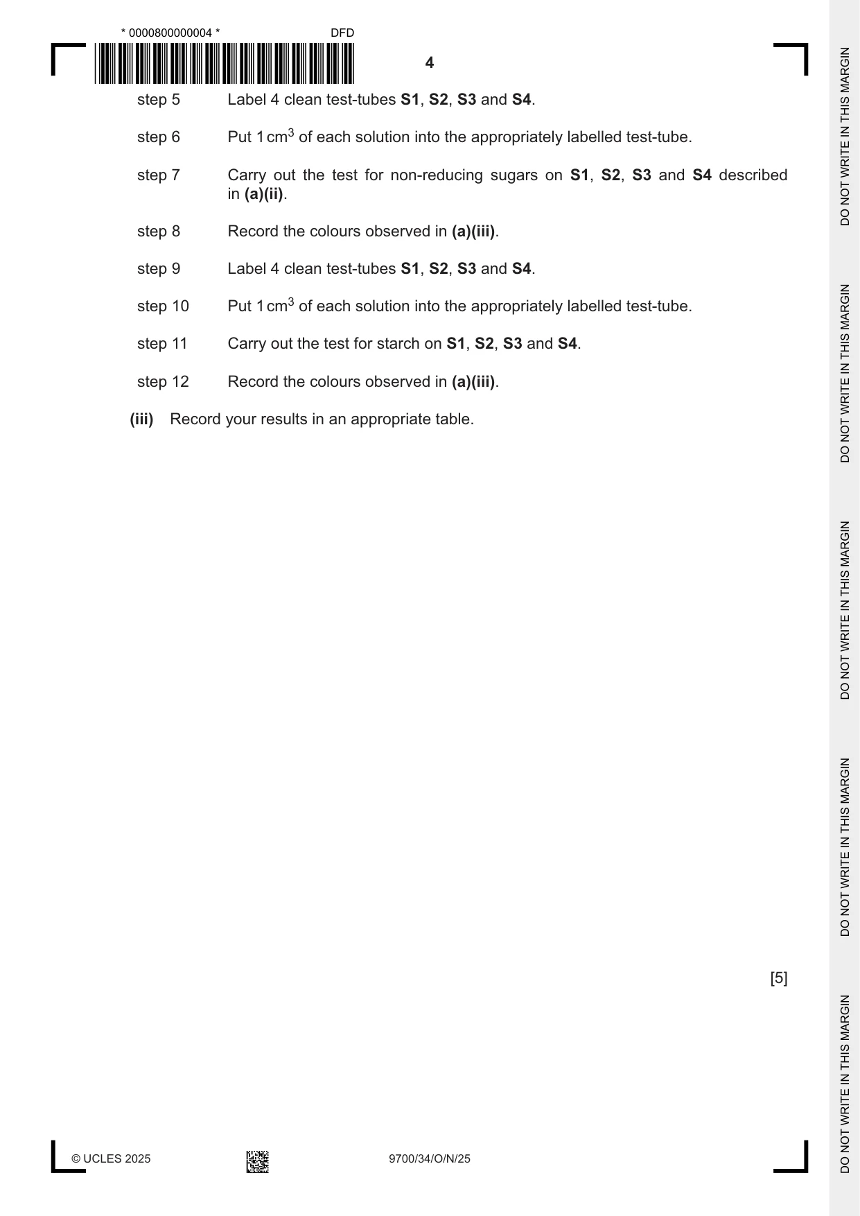 Cambridge A Level Biology 9700 2025 Oct/Nov Paper 3 · Variant 4 question paper, page 4 of 16