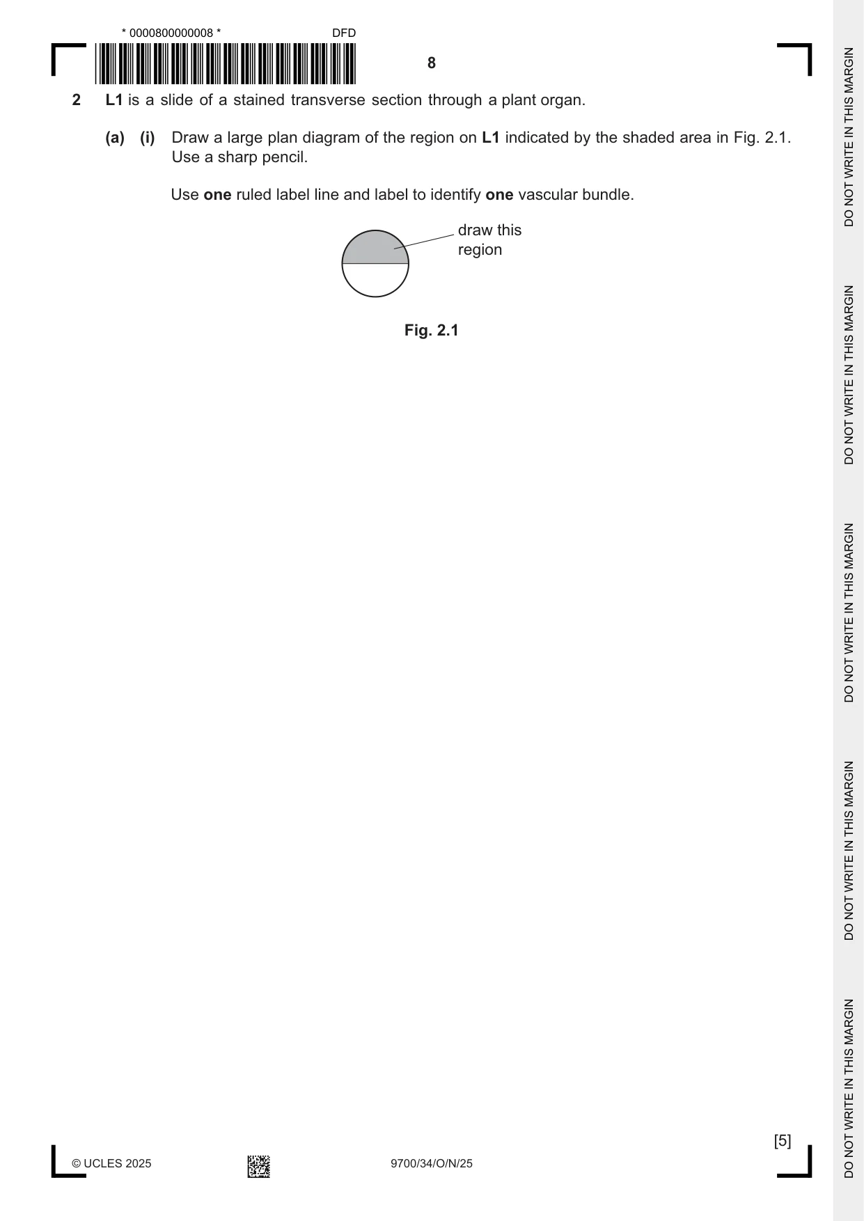 Cambridge A Level Biology 9700 2025 Oct/Nov Paper 3 · Variant 4 question paper, page 8 of 16