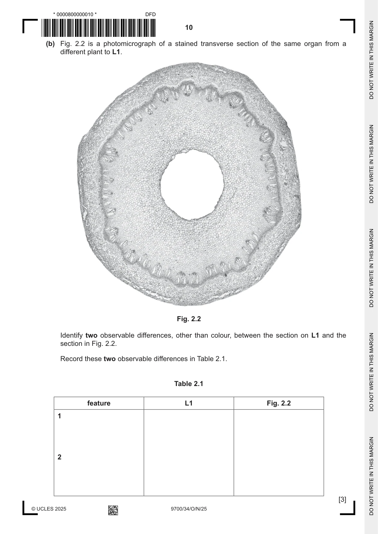 Cambridge A Level Biology 9700 2025 Oct/Nov Paper 3 · Variant 4 question paper, page 10 of 16