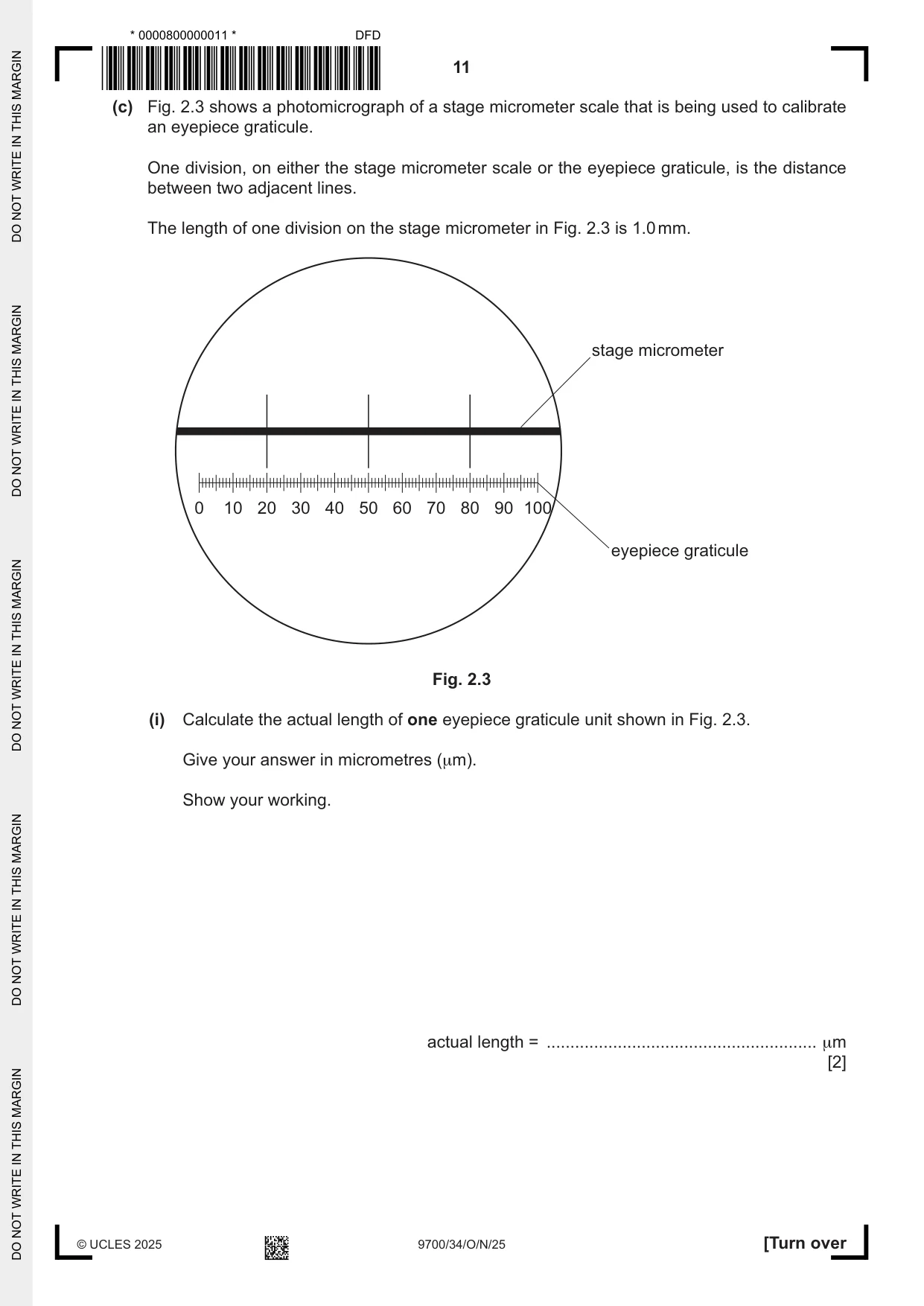 Cambridge A Level Biology 9700 2025 Oct/Nov Paper 3 · Variant 4 question paper, page 11 of 16