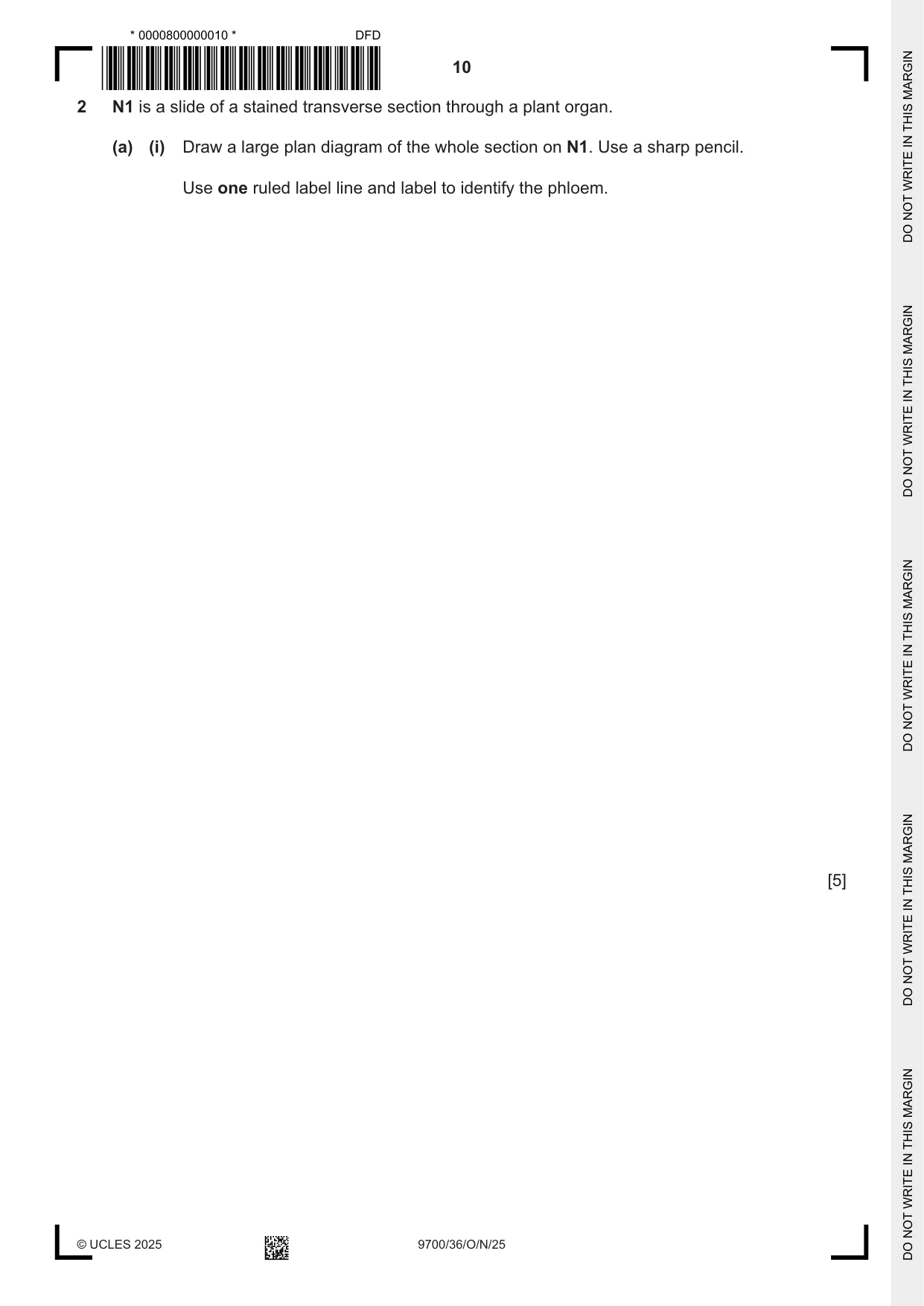 Cambridge A Level Biology 9700 2025 Oct/Nov Paper 3 · Variant 6 question paper, page 10 of 16