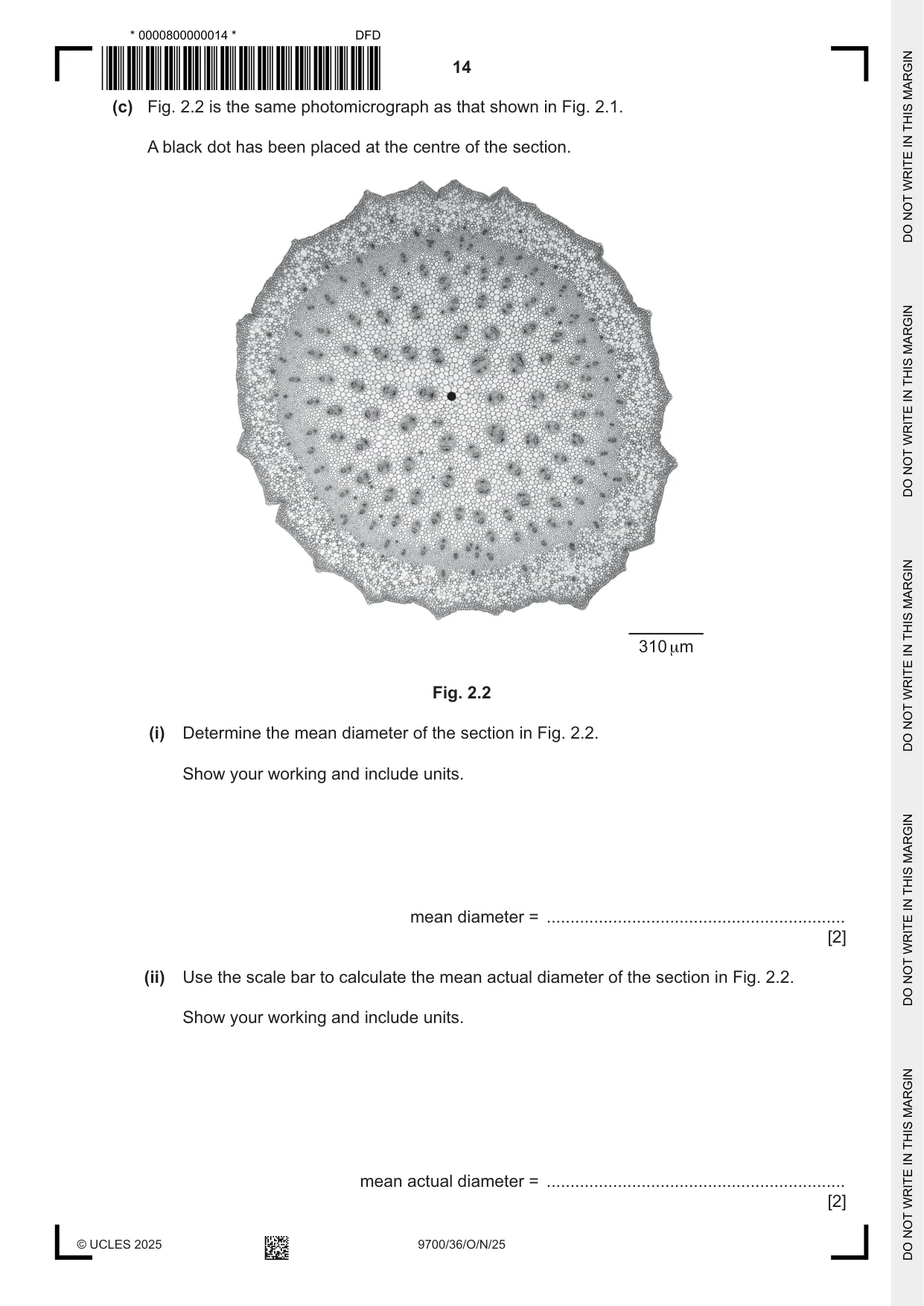 Cambridge A Level Biology 9700 2025 Oct/Nov Paper 3 · Variant 6 question paper, page 14 of 16
