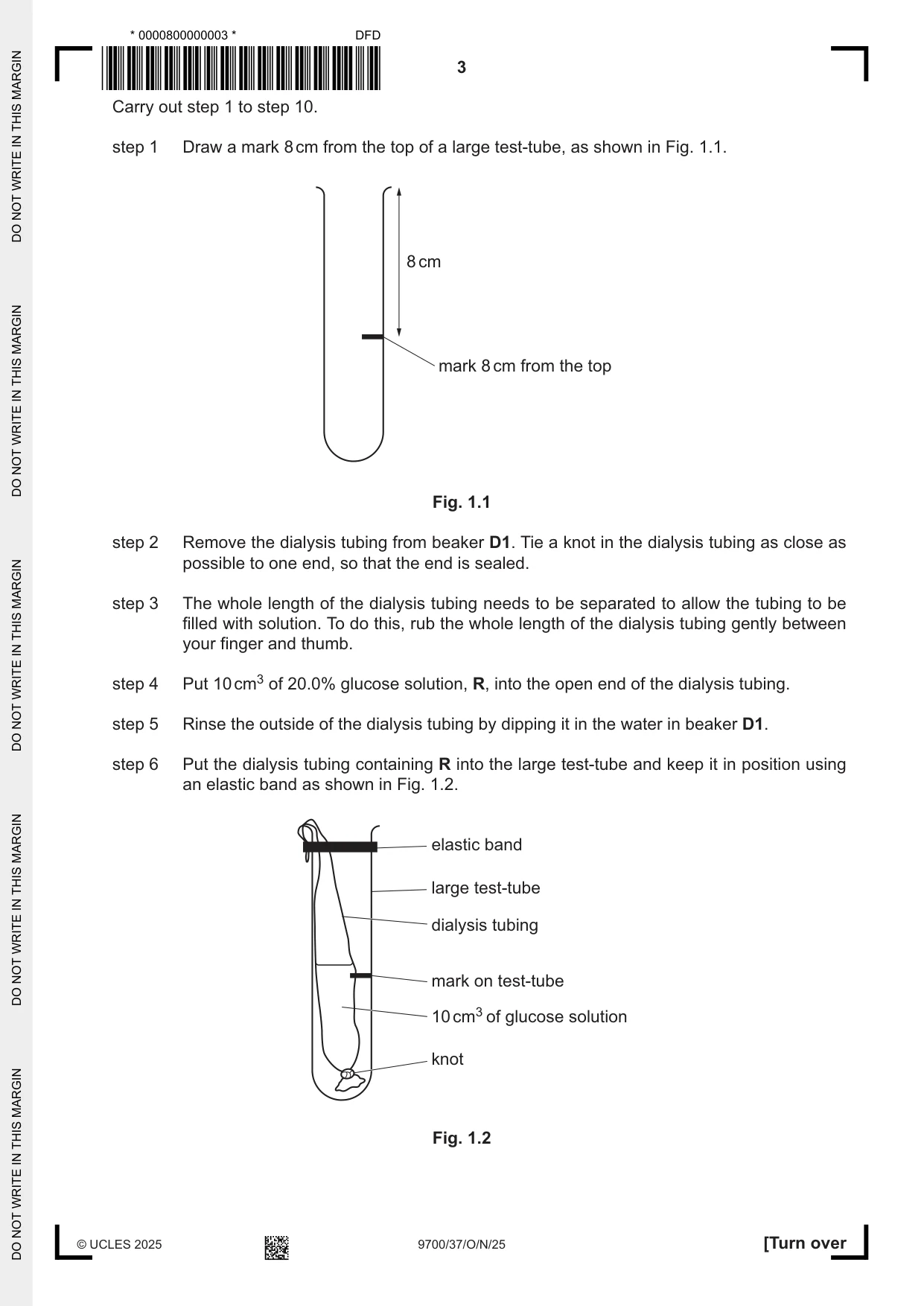 Cambridge A Level Biology 9700 2025 Oct/Nov Paper 3 · Variant 7 question paper, page 3 of 20