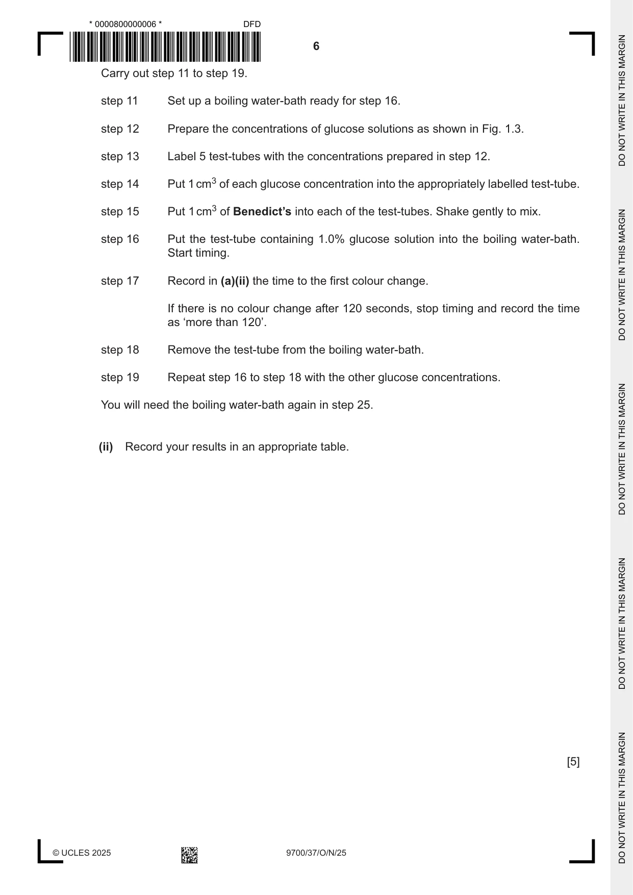 Cambridge A Level Biology 9700 2025 Oct/Nov Paper 3 · Variant 7 question paper, page 6 of 20