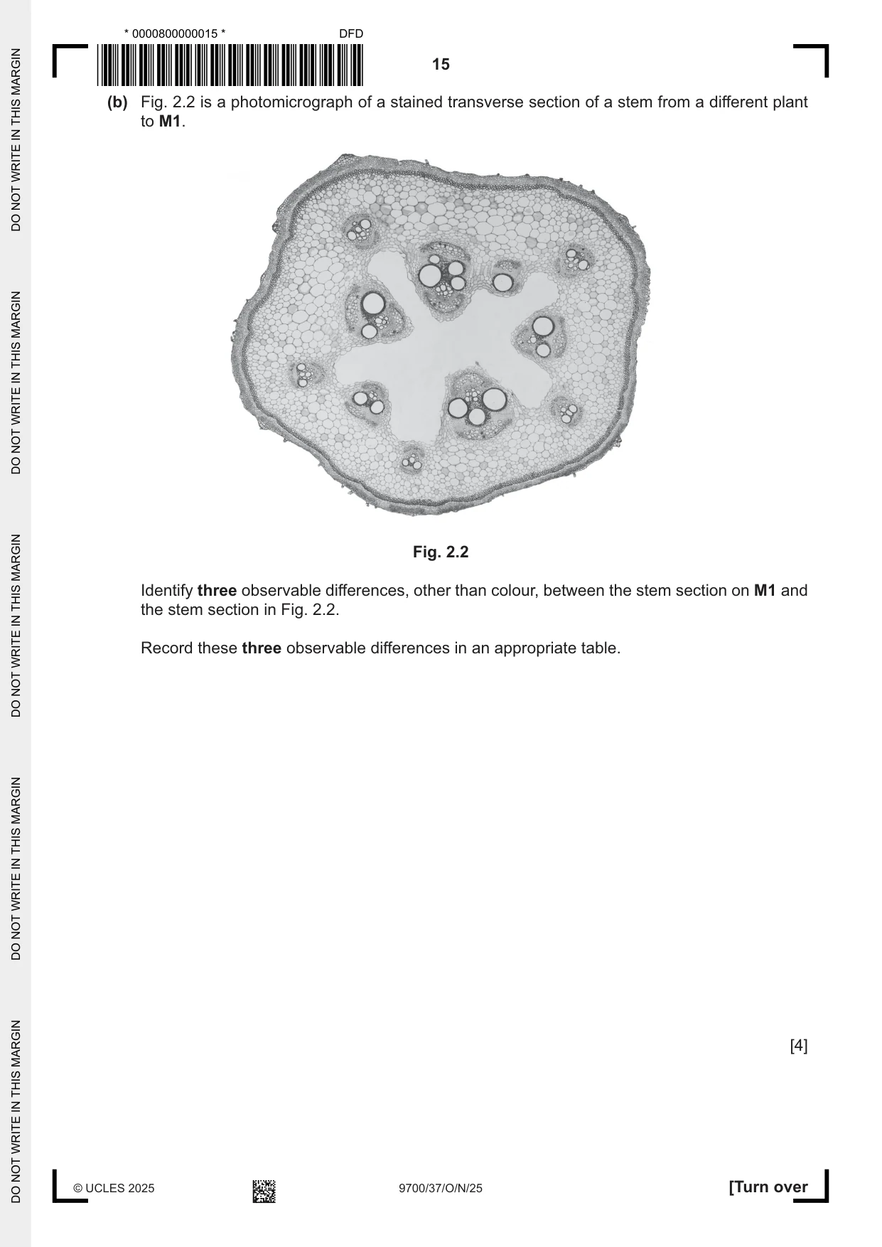 Cambridge A Level Biology 9700 2025 Oct/Nov Paper 3 · Variant 7 question paper, page 15 of 20