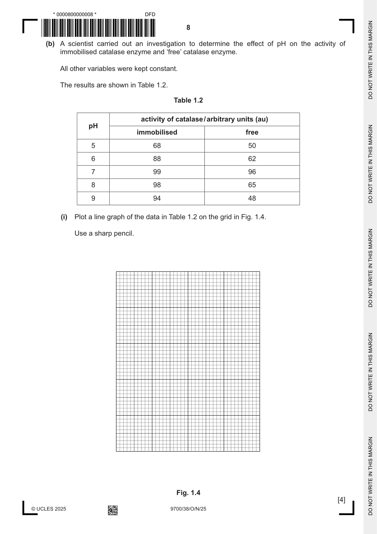 Cambridge A Level Biology 9700 2025 Oct/Nov Paper 3 · Variant 8 question paper, page 8 of 16