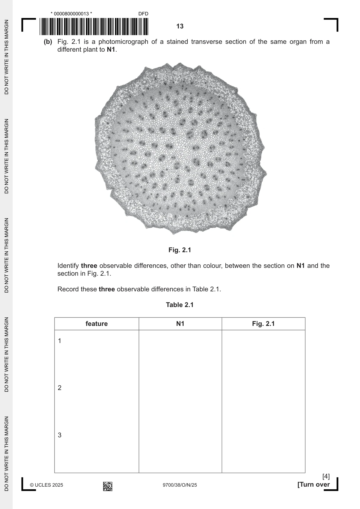 Cambridge A Level Biology 9700 2025 Oct/Nov Paper 3 · Variant 8 question paper, page 13 of 16