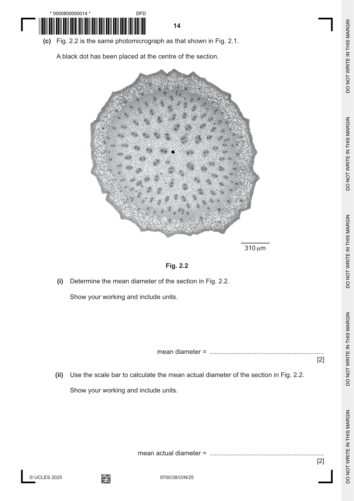 Cambridge A Level Biology 9700 2025 Oct/Nov Paper 3 · Variant 8 question paper, page 14 of 16