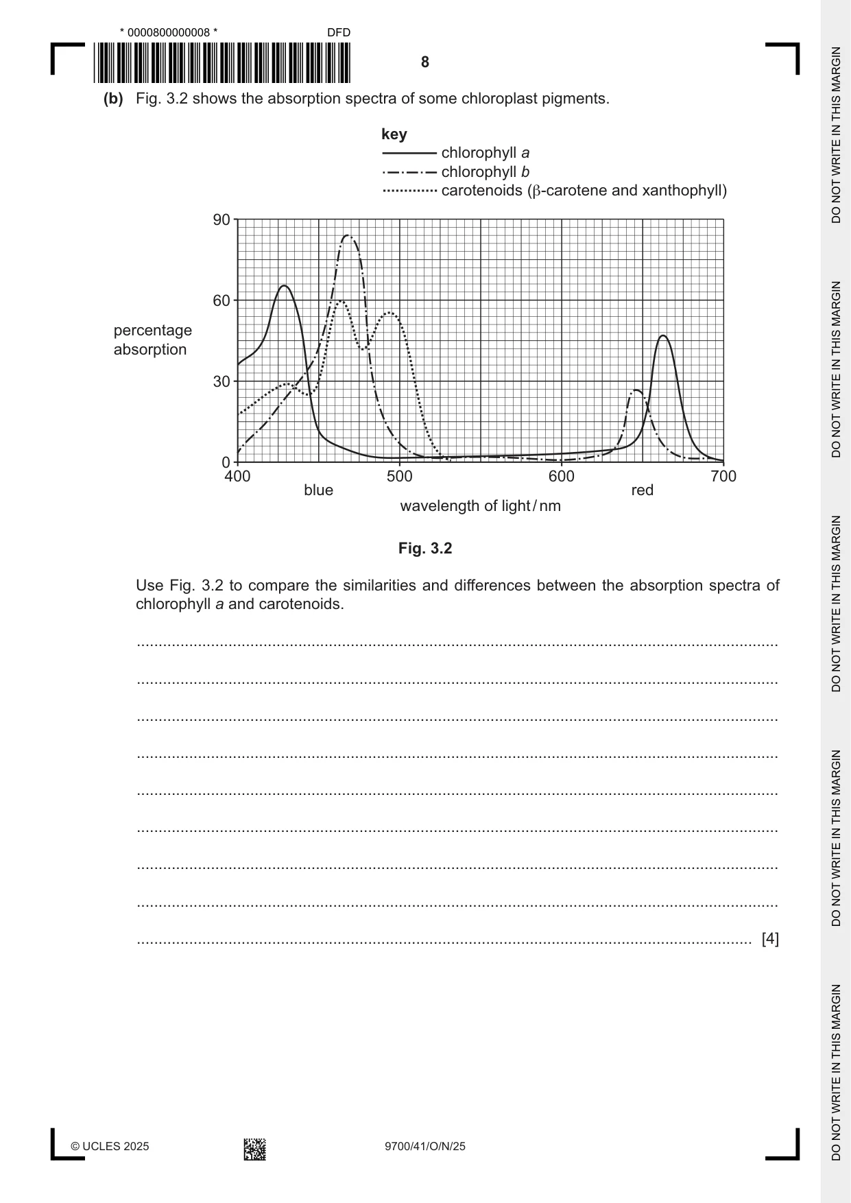Cambridge A Level Biology 9700 2025 Oct/Nov Paper 4 · Variant 1 question paper, page 8 of 20