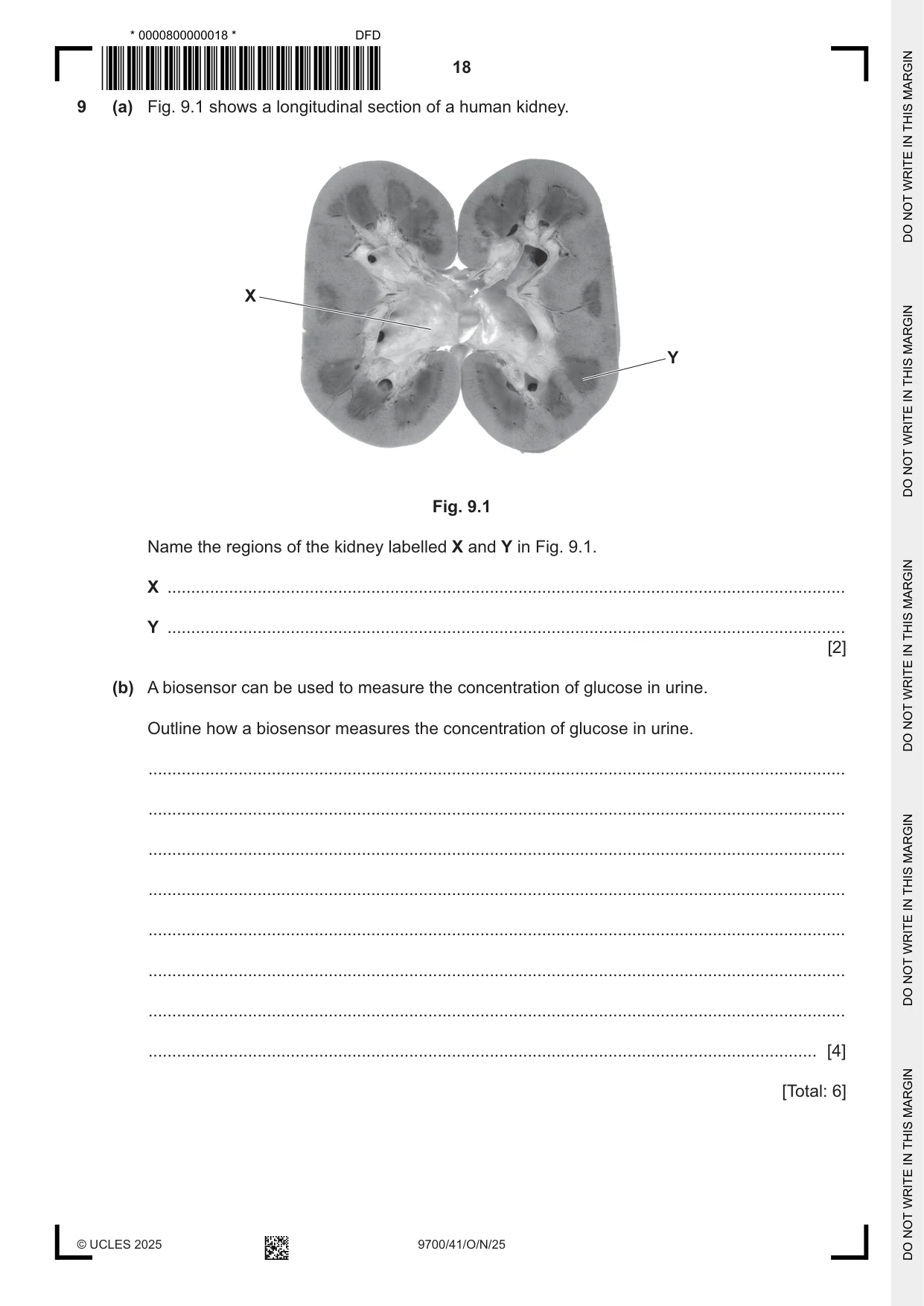 Cambridge A Level Biology 9700 2025 Oct/Nov Paper 4 · Variant 1 question paper, page 18 of 20