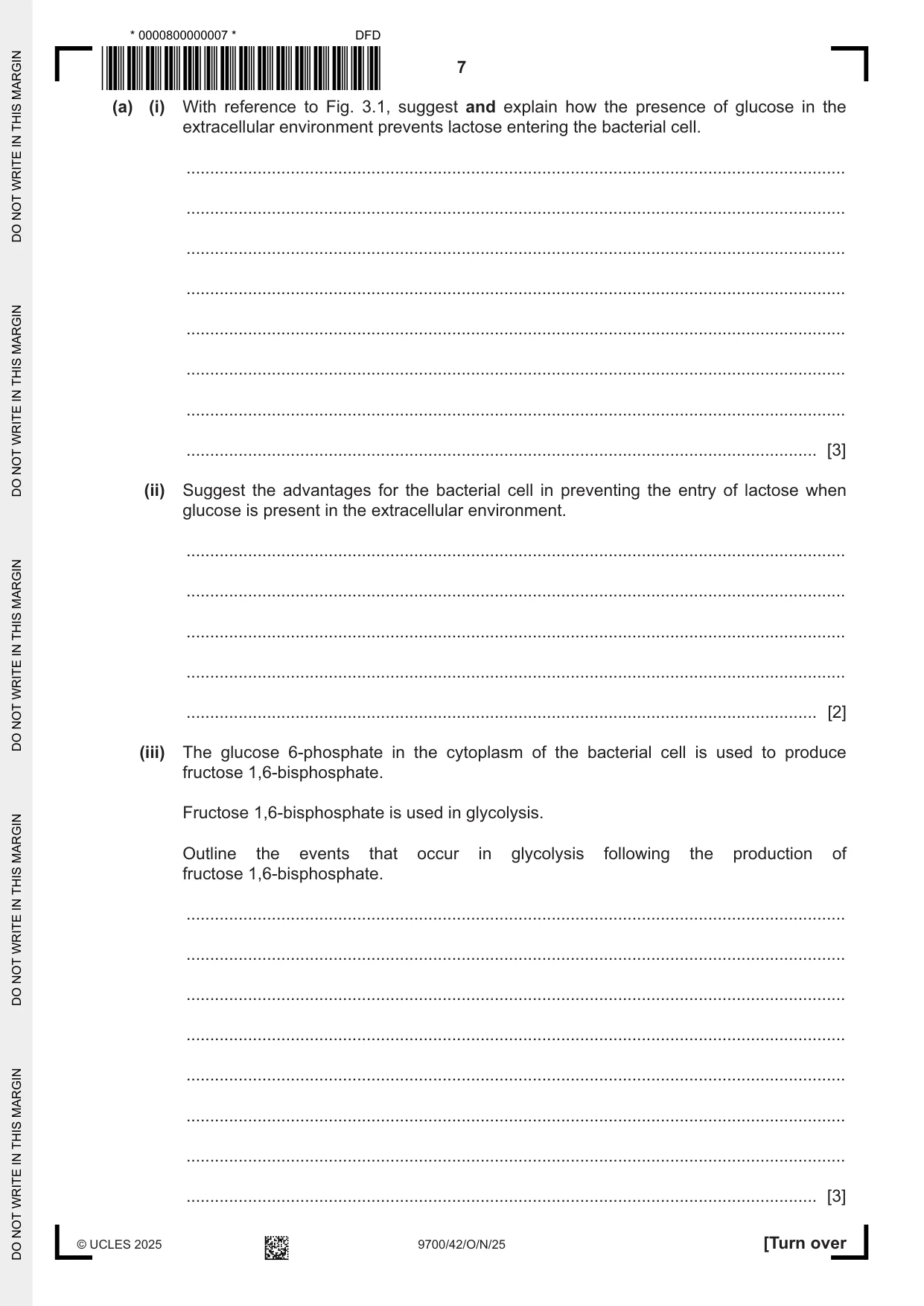 Cambridge A Level Biology 9700 2025 Oct/Nov Paper 4 · Variant 2 question paper, page 7 of 28