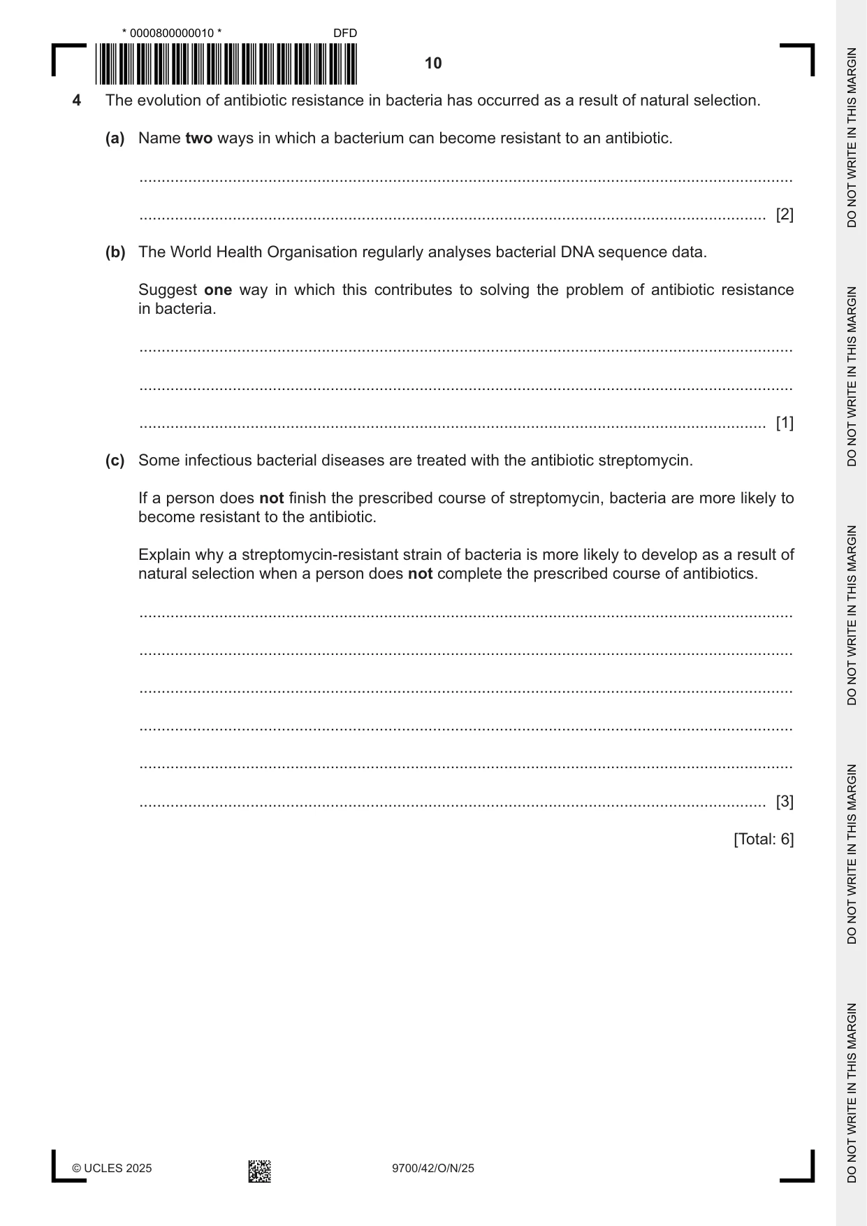Cambridge A Level Biology 9700 2025 Oct/Nov Paper 4 · Variant 2 question paper, page 10 of 28