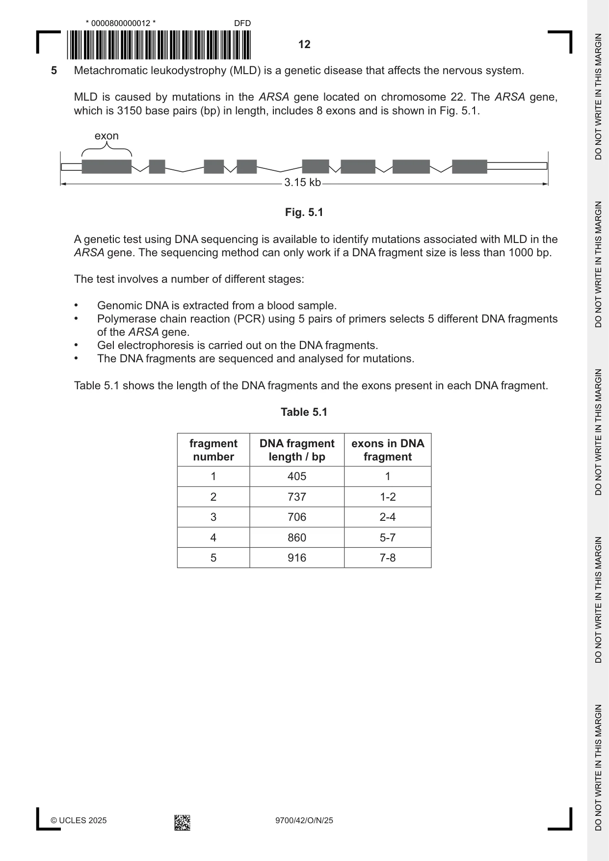 Cambridge A Level Biology 9700 2025 Oct/Nov Paper 4 · Variant 2 question paper, page 12 of 28