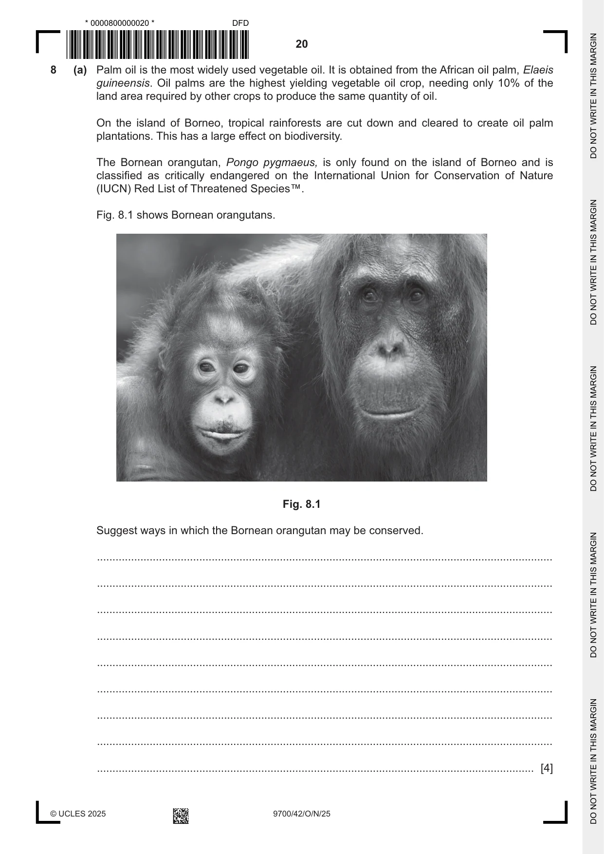 Cambridge A Level Biology 9700 2025 Oct/Nov Paper 4 · Variant 2 question paper, page 20 of 28