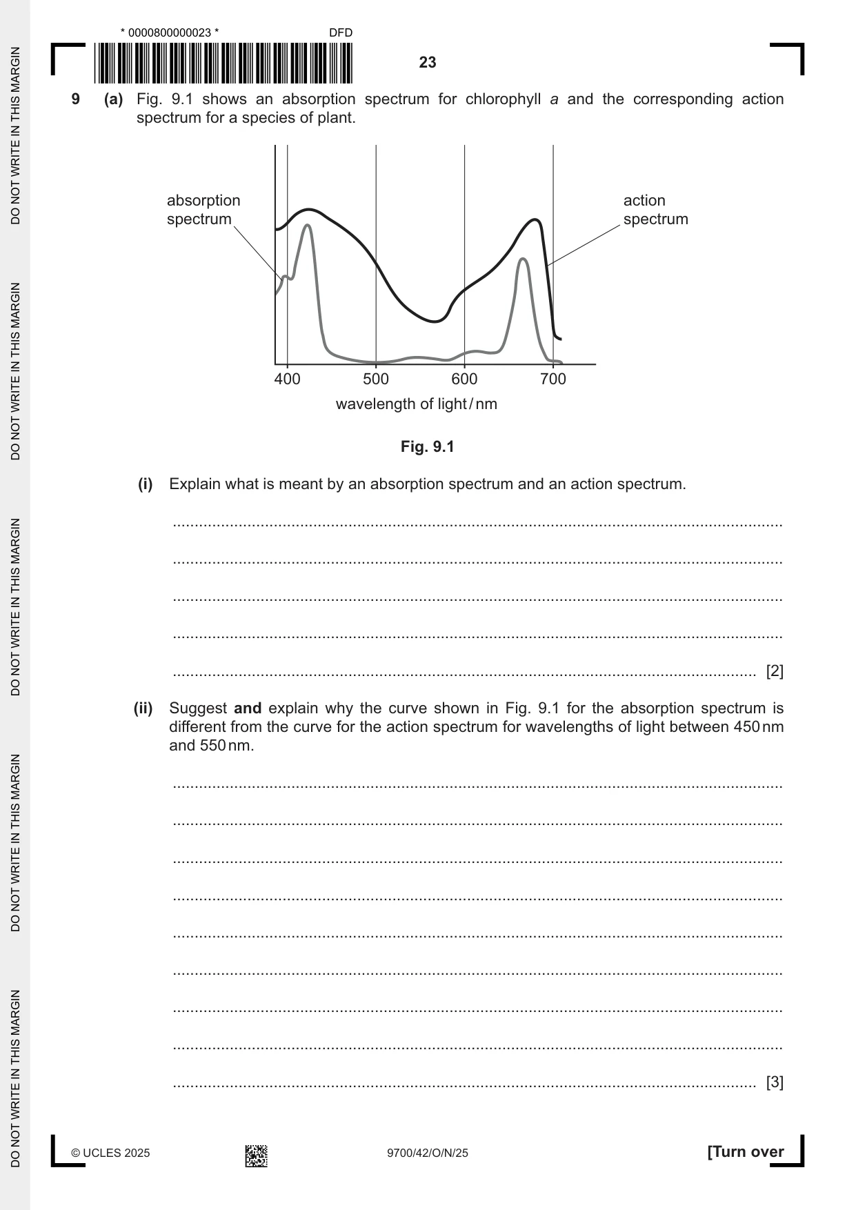 Cambridge A Level Biology 9700 2025 Oct/Nov Paper 4 · Variant 2 question paper, page 23 of 28