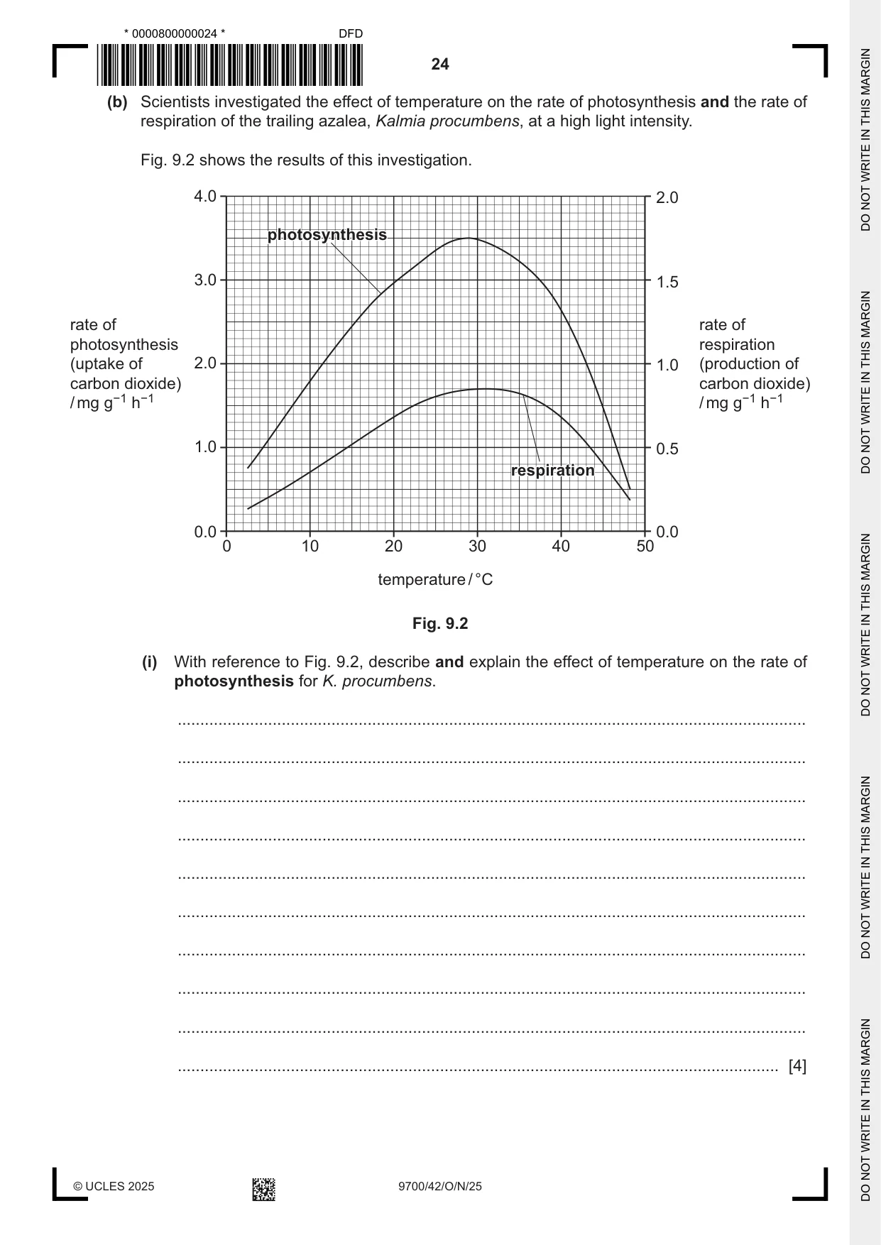 Cambridge A Level Biology 9700 2025 Oct/Nov Paper 4 · Variant 2 question paper, page 24 of 28