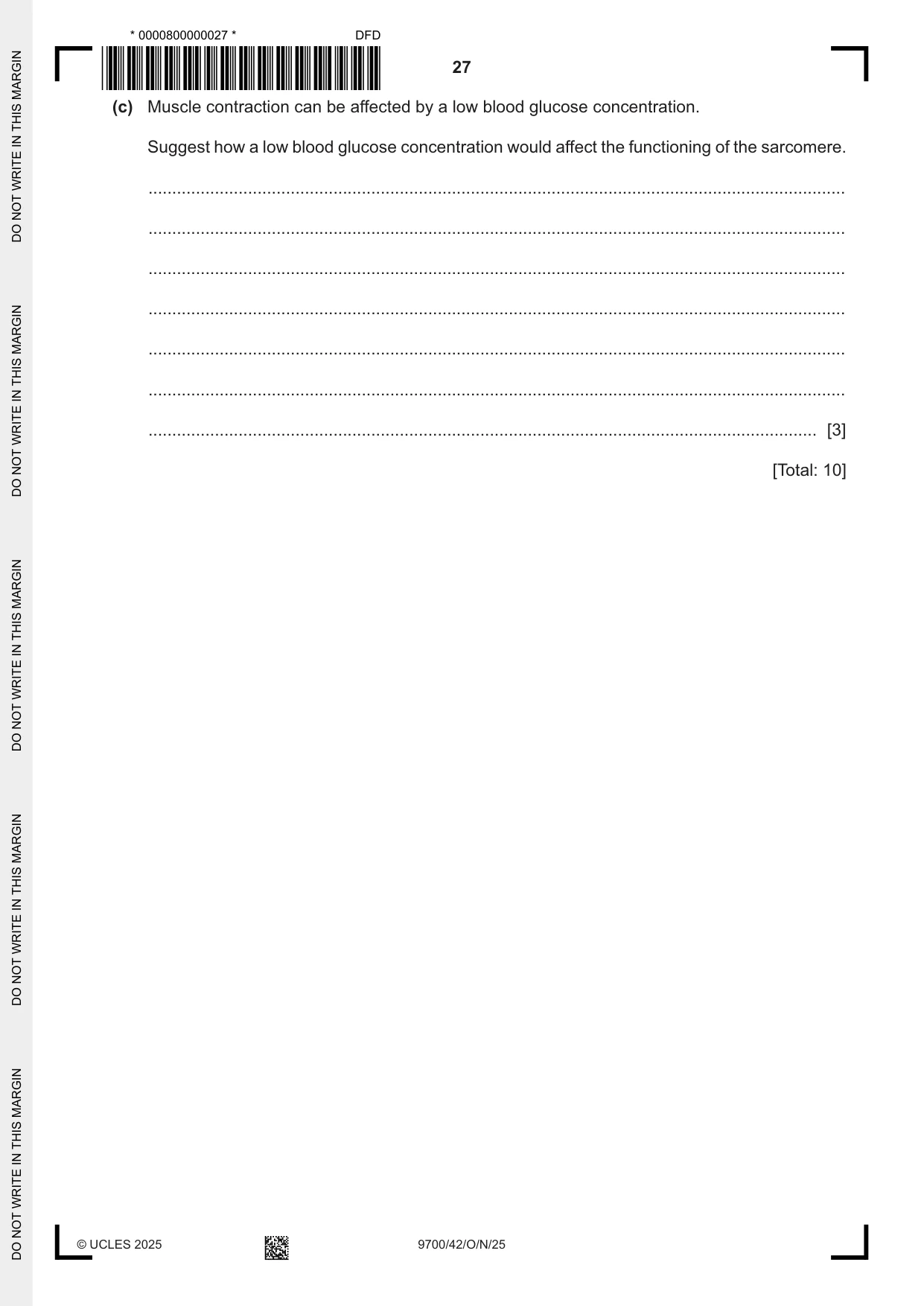Cambridge A Level Biology 9700 2025 Oct/Nov Paper 4 · Variant 2 question paper, page 27 of 28