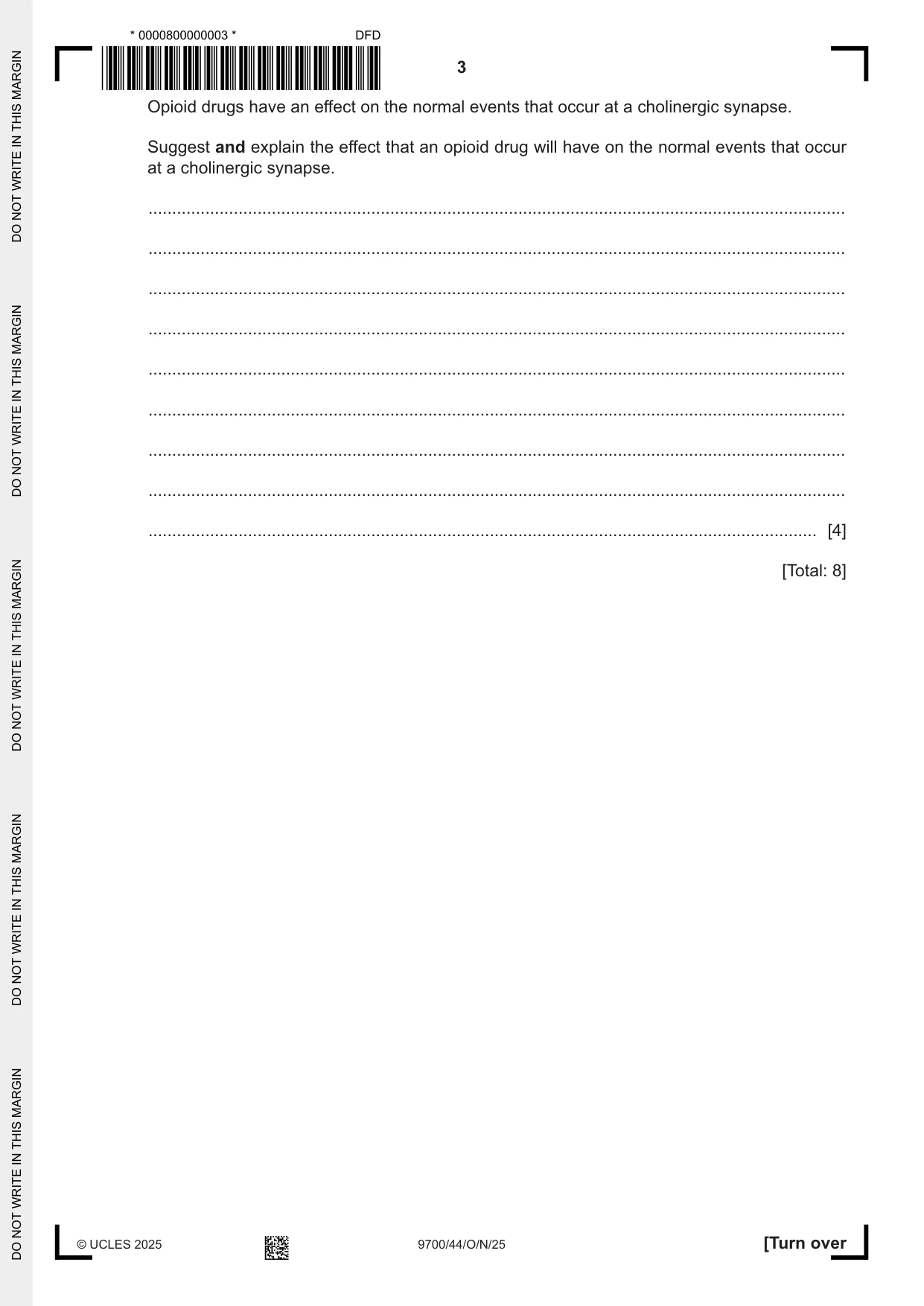Cambridge A Level Biology 9700 2025 Oct/Nov Paper 4 · Variant 4 question paper, page 3 of 28