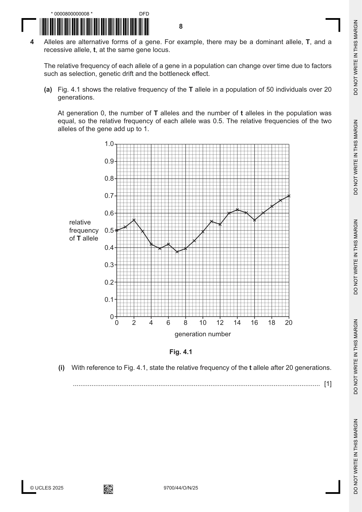 Cambridge A Level Biology 9700 2025 Oct/Nov Paper 4 · Variant 4 question paper, page 8 of 28