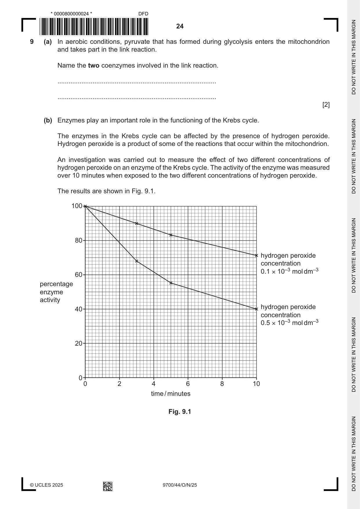 Cambridge A Level Biology 9700 2025 Oct/Nov Paper 4 · Variant 4 question paper, page 24 of 28