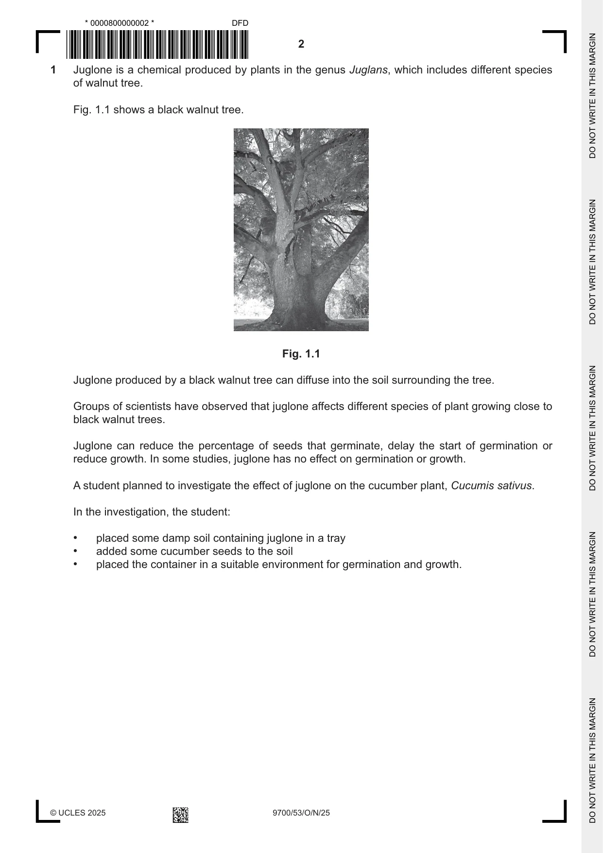 Cambridge A Level Biology 9700 2025 Oct/Nov Paper 5 · Variant 3 question paper, page 2 of 12