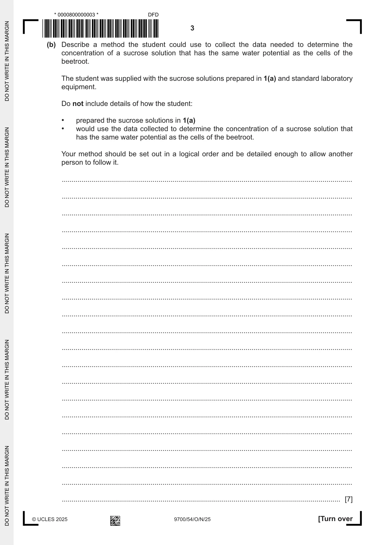Cambridge A Level Biology 9700 2025 Oct/Nov Paper 5 · Variant 4 question paper, page 3 of 16