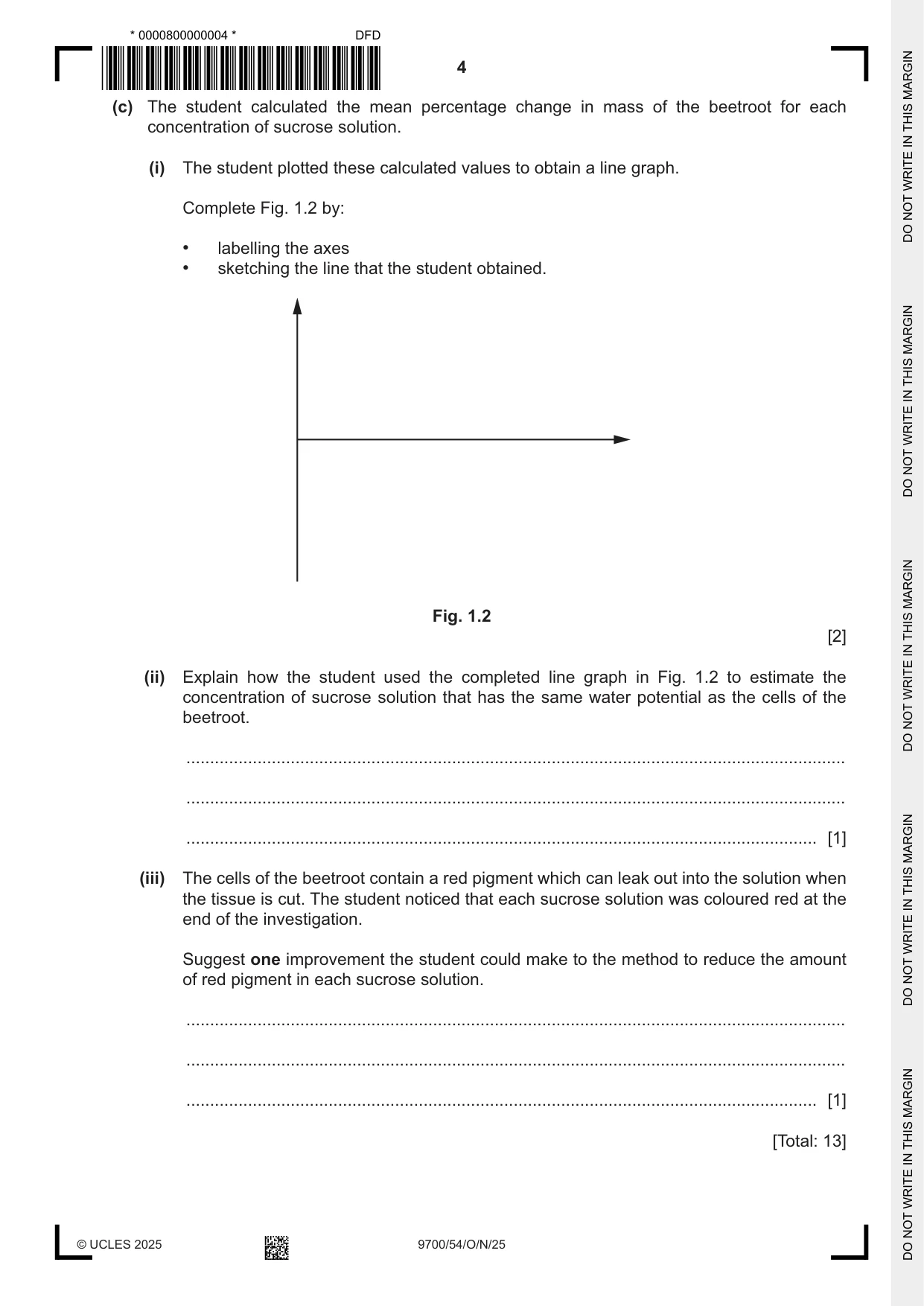 Cambridge A Level Biology 9700 2025 Oct/Nov Paper 5 · Variant 4 question paper, page 4 of 16