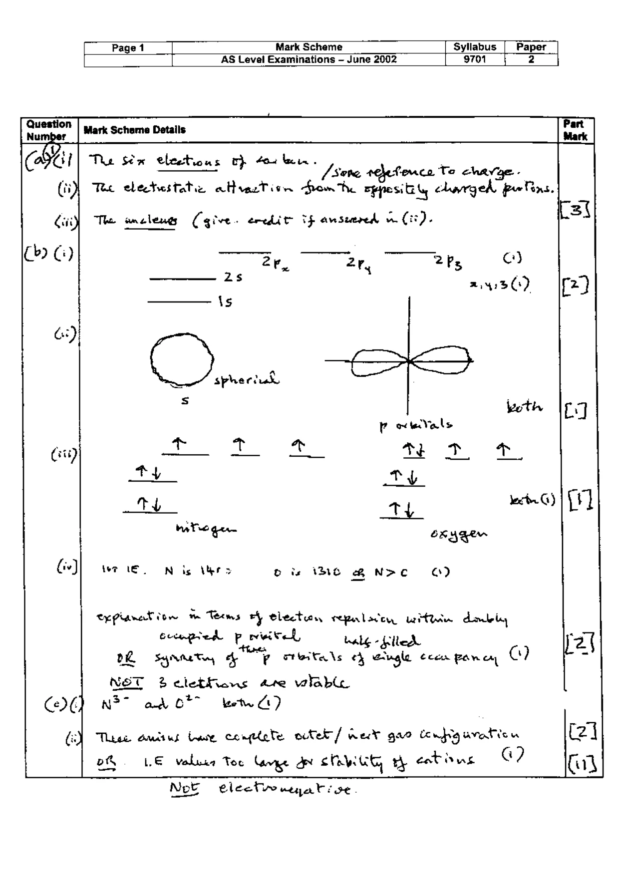 Mark scheme, page 2 of 7