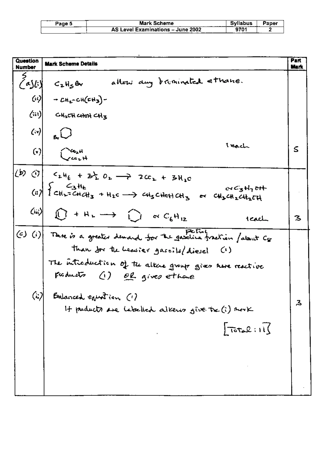 Mark scheme, page 6 of 7