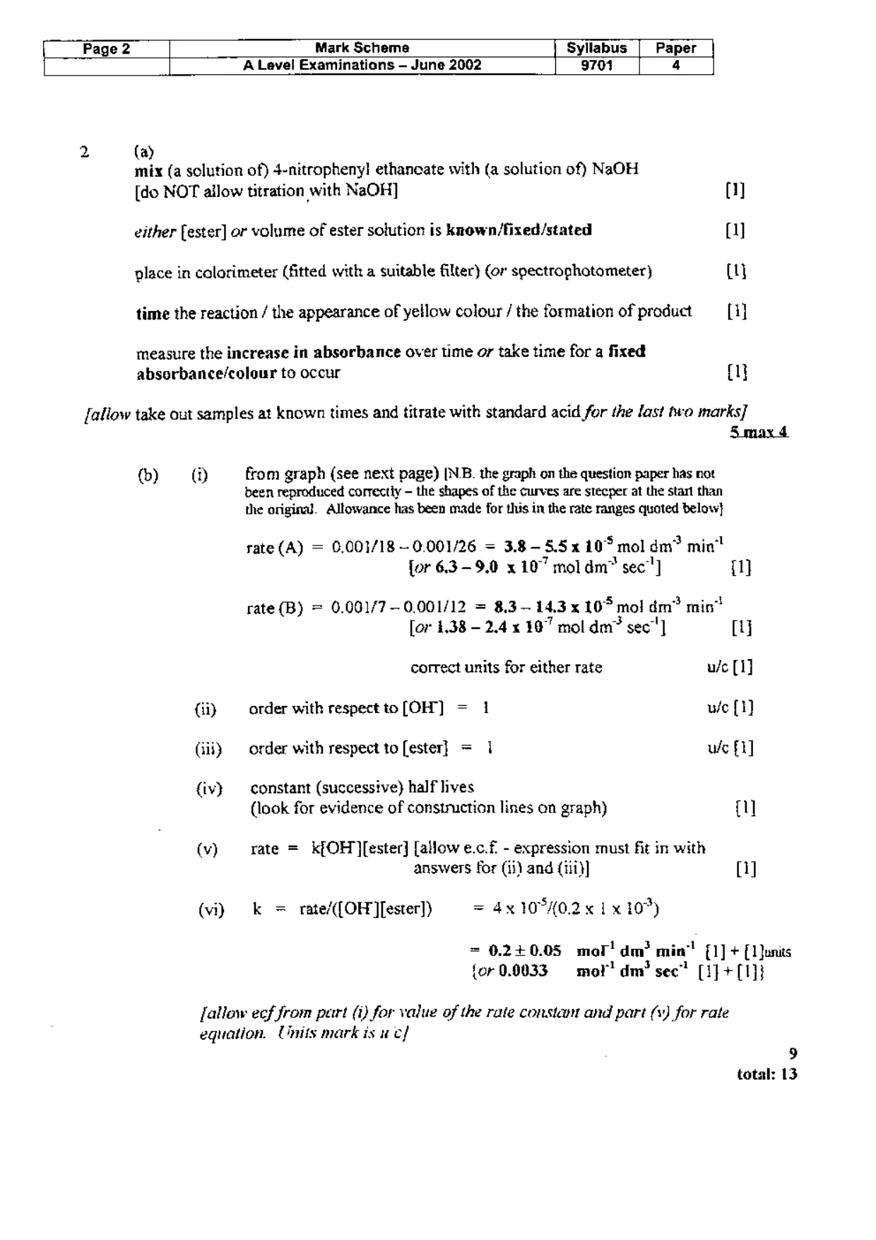 Mark scheme, page 3 of 7