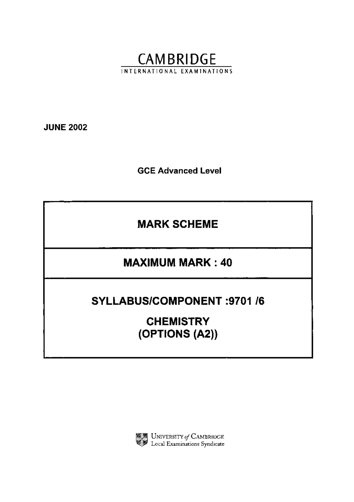 Mark scheme, page 1 of 10