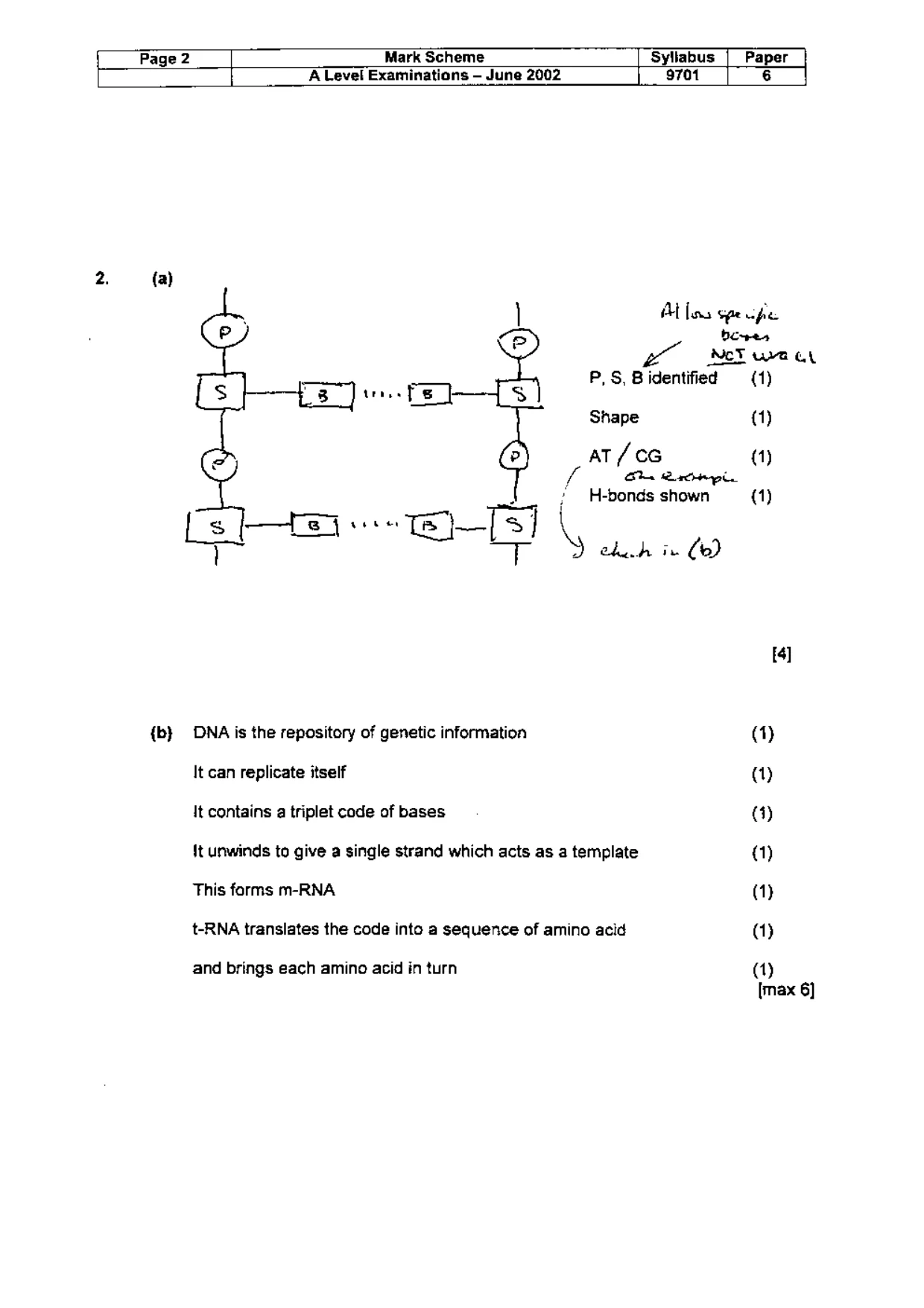 Mark scheme, page 3 of 10