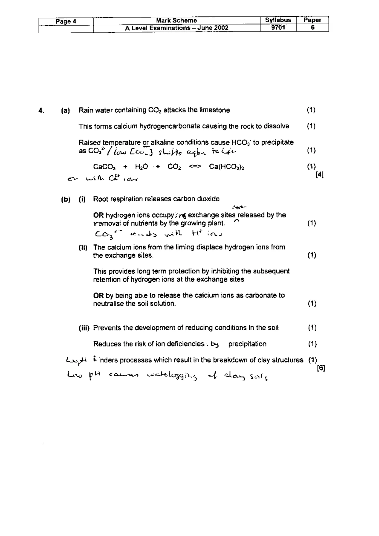Mark scheme, page 5 of 10