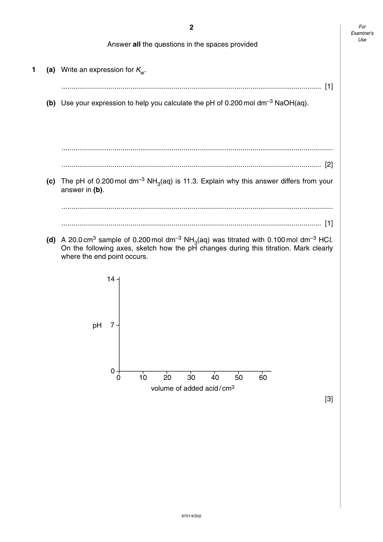 Cambridge A Level Chemistry 9701 2002 May/June Paper 4 · Variant 1 question paper, page 2 of 12
