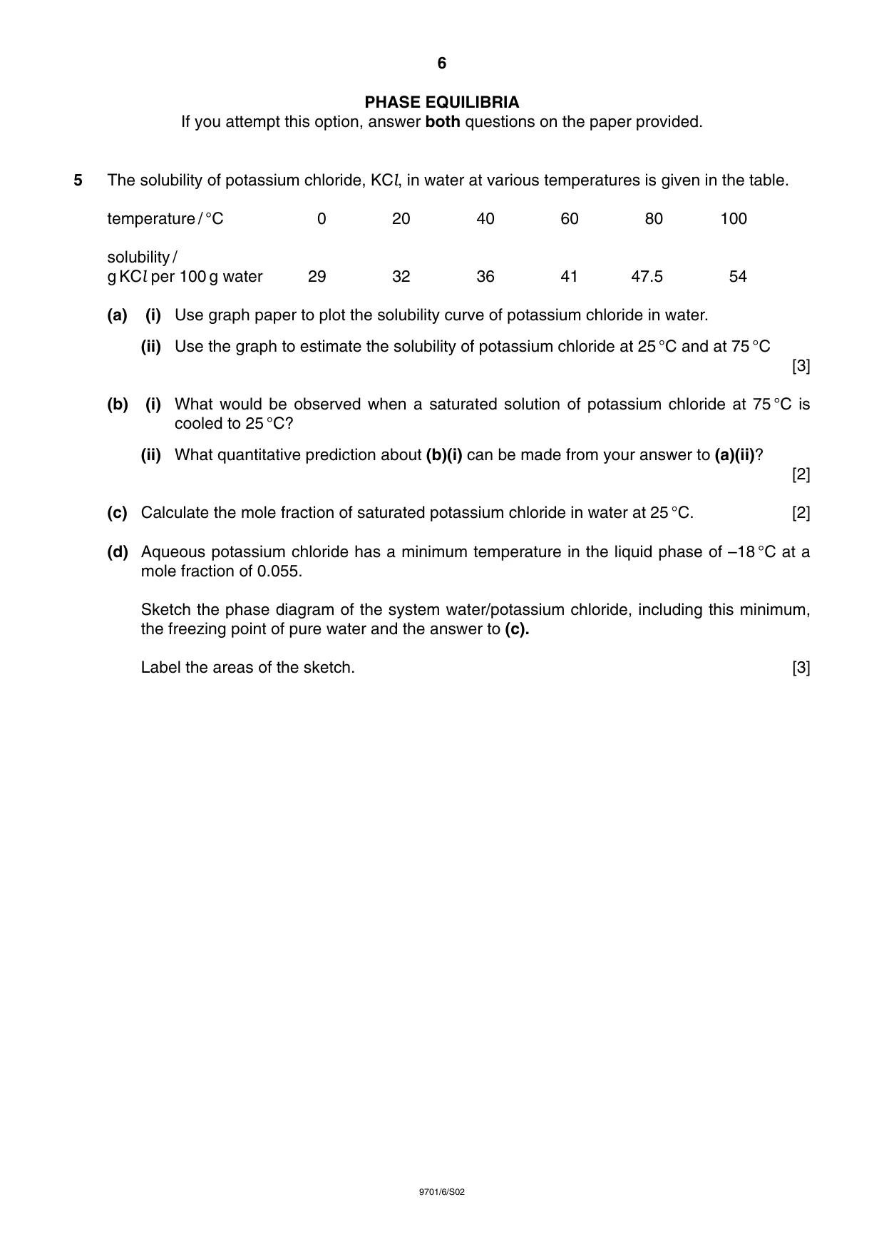 Cambridge A Level Chemistry 9701 2002 May/June Paper 6 · Variant 1 question paper, page 6 of 12