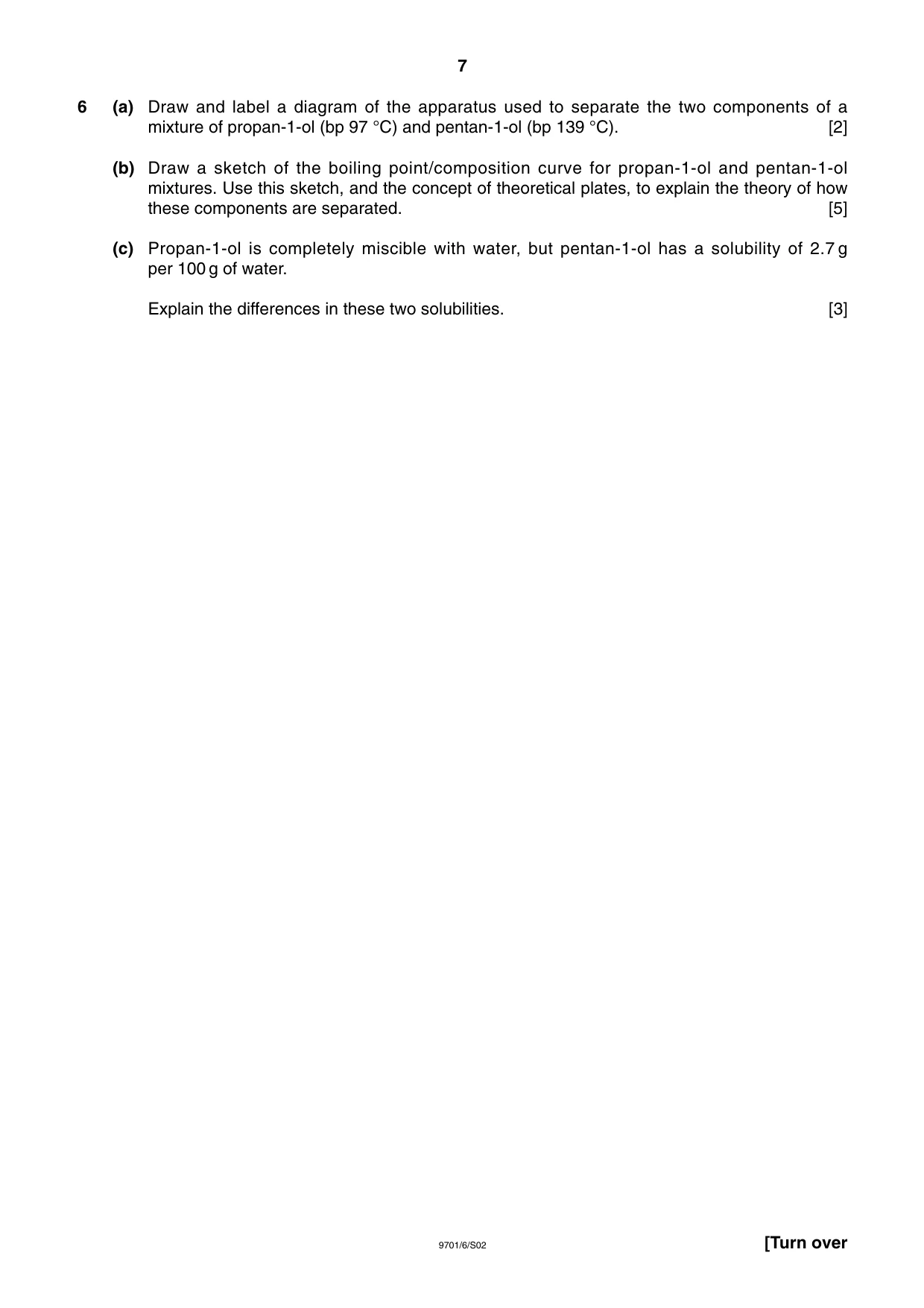 Cambridge A Level Chemistry 9701 2002 May/June Paper 6 · Variant 1 question paper, page 7 of 12