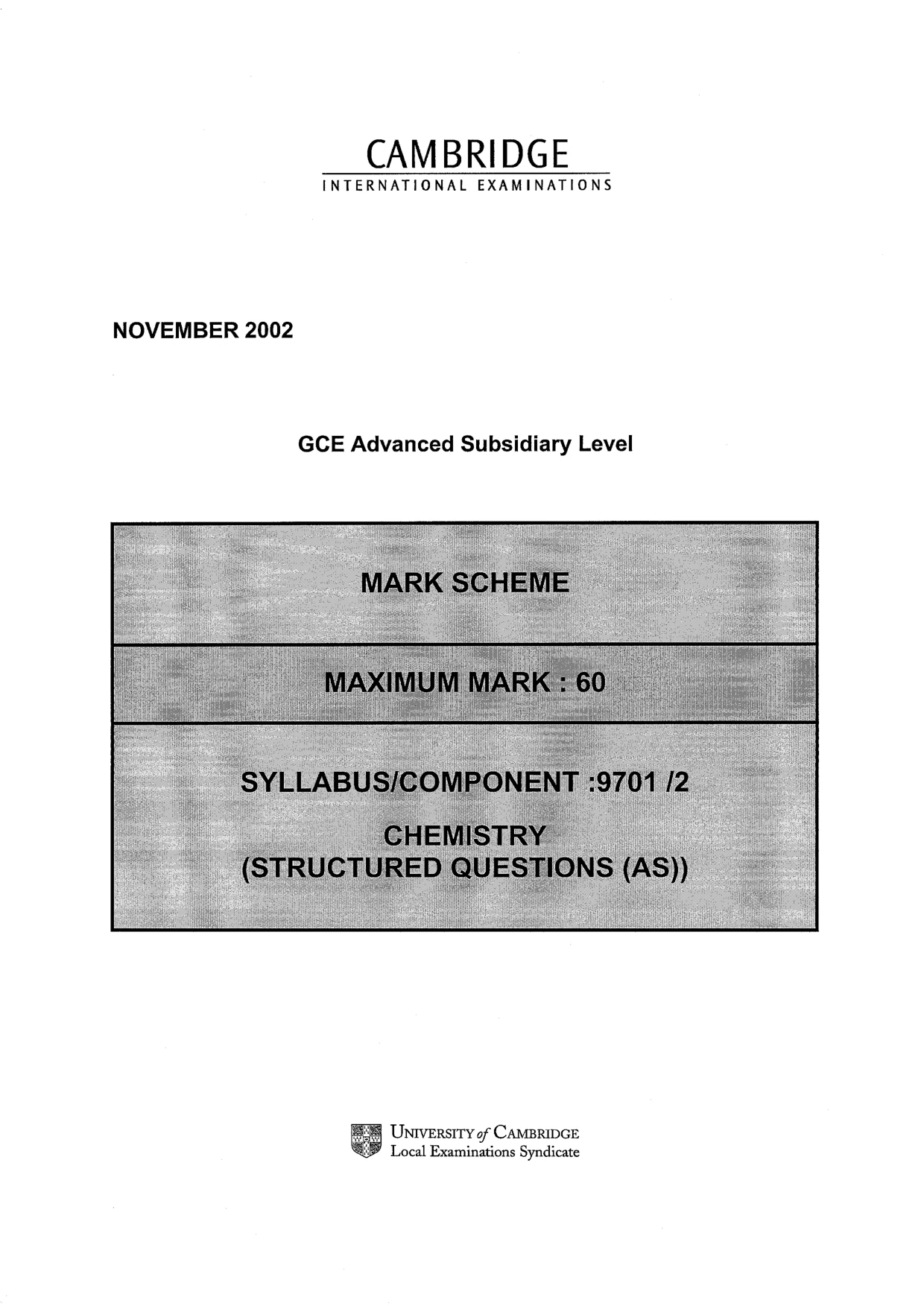 Mark scheme, page 1 of 7