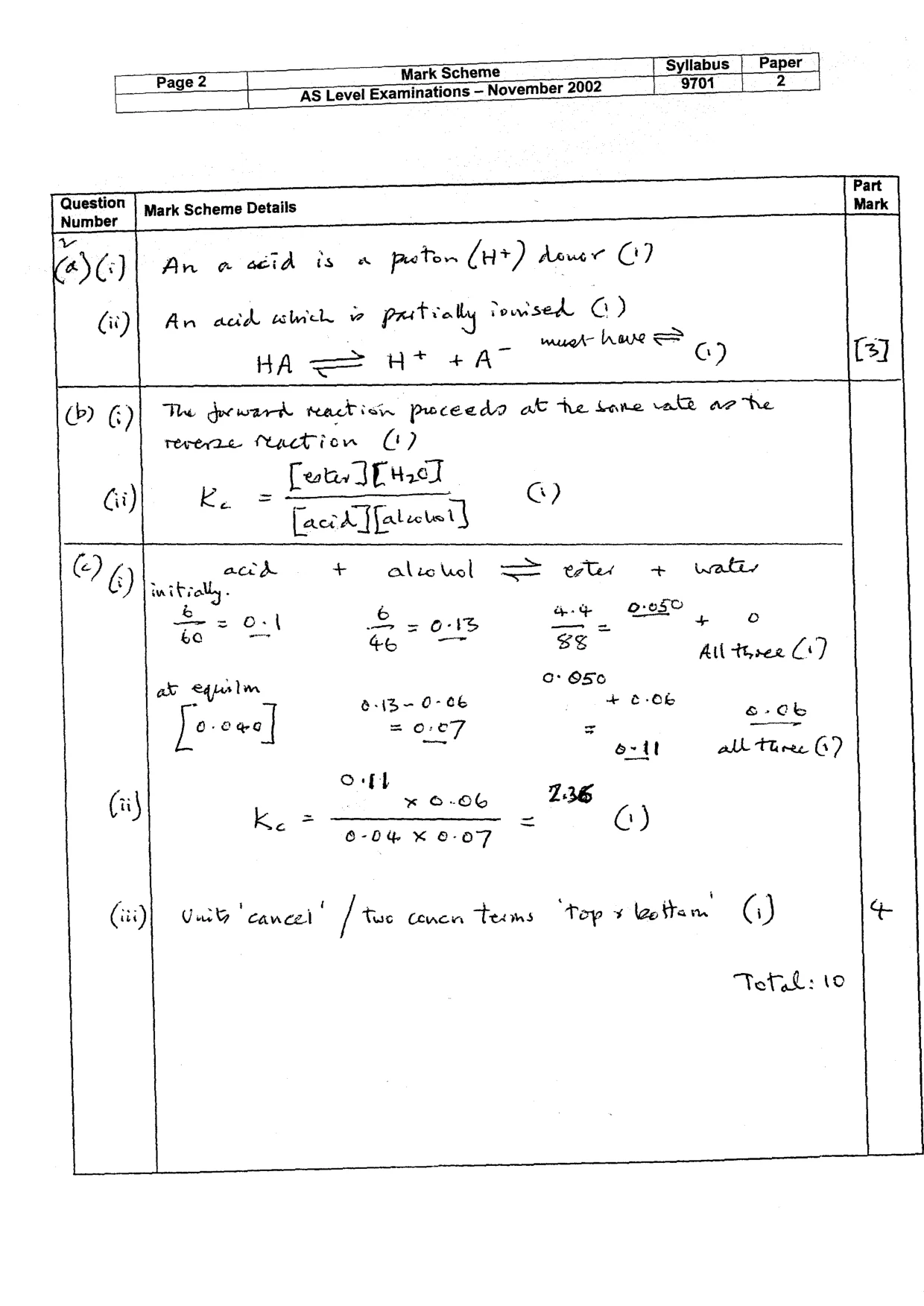 Mark scheme, page 3 of 7