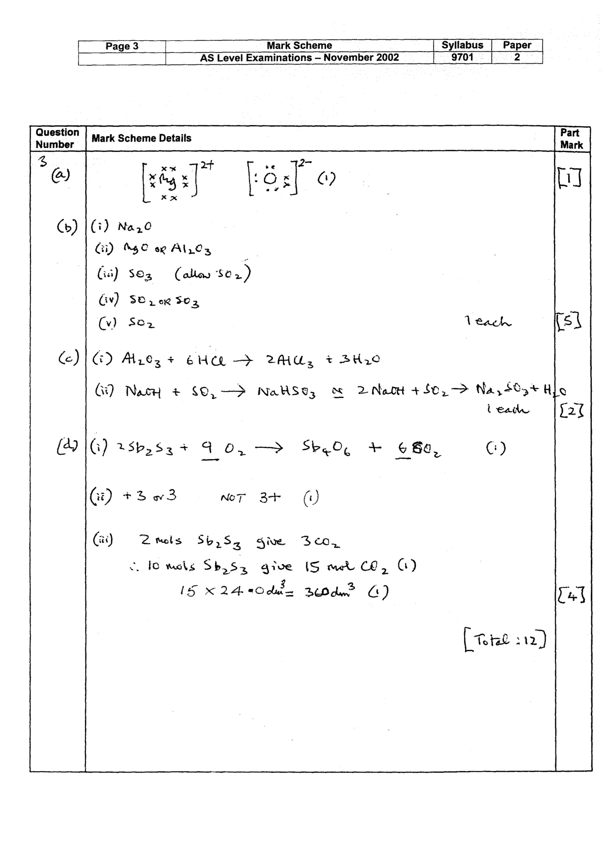 Mark scheme, page 4 of 7