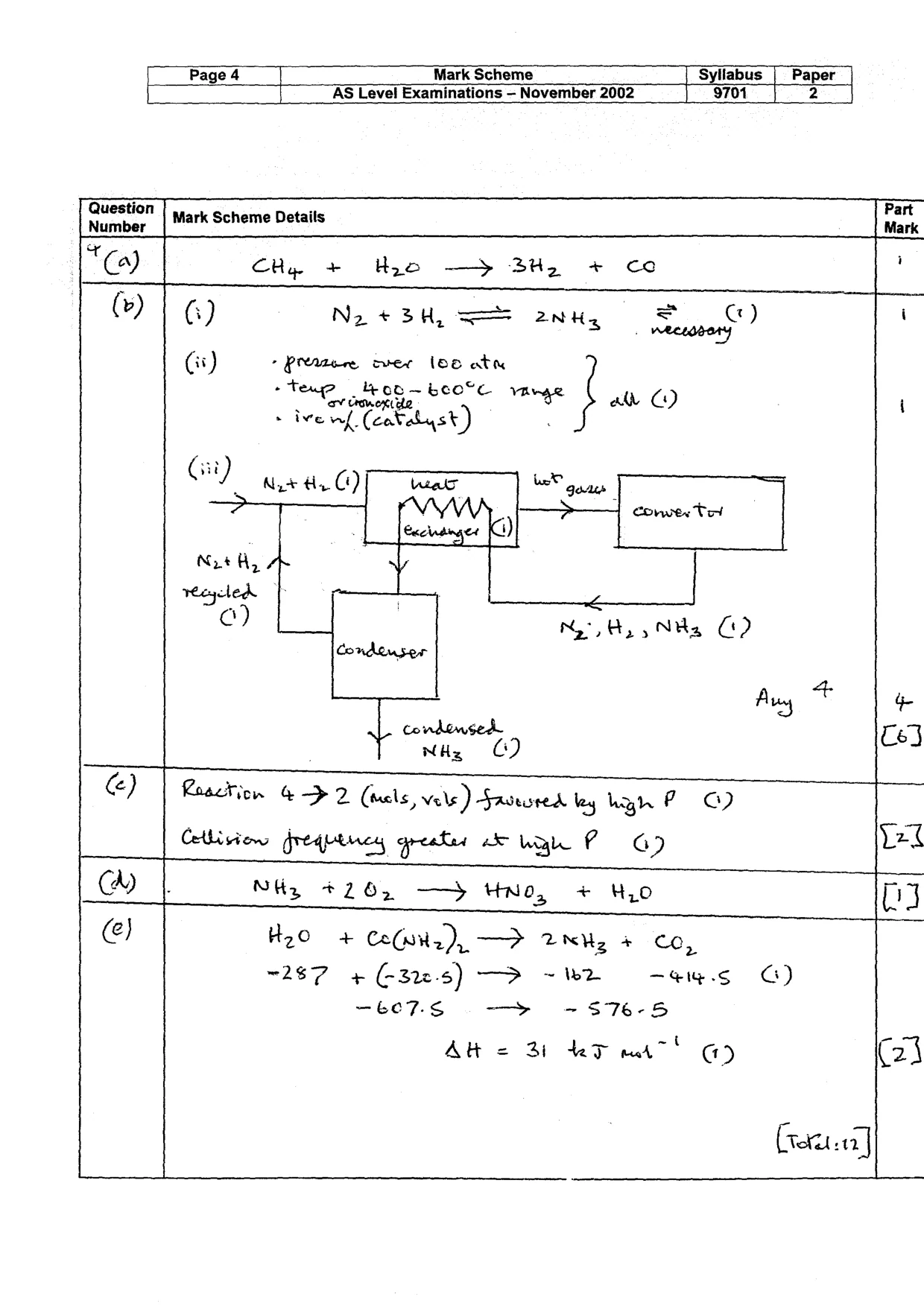 Mark scheme, page 5 of 7