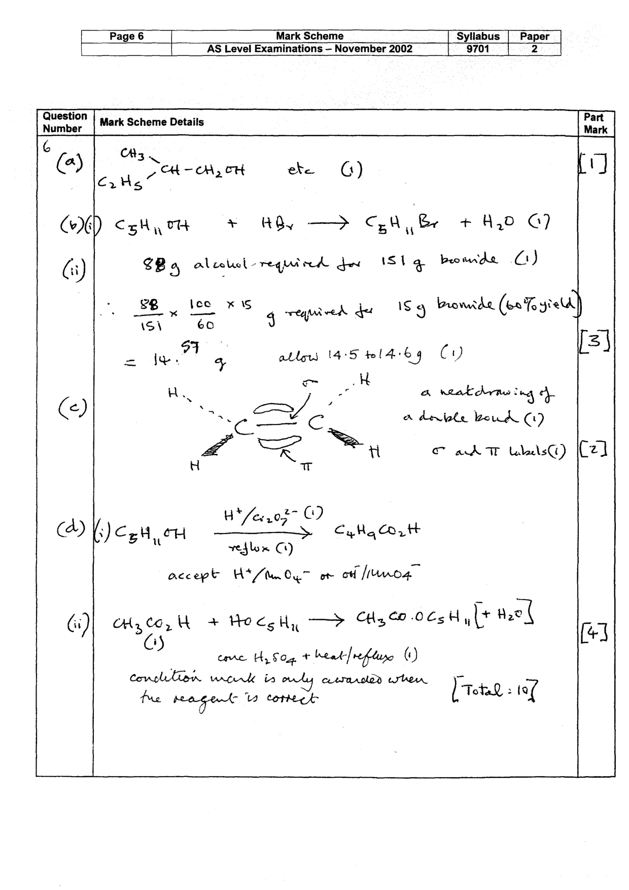 Mark scheme, page 7 of 7