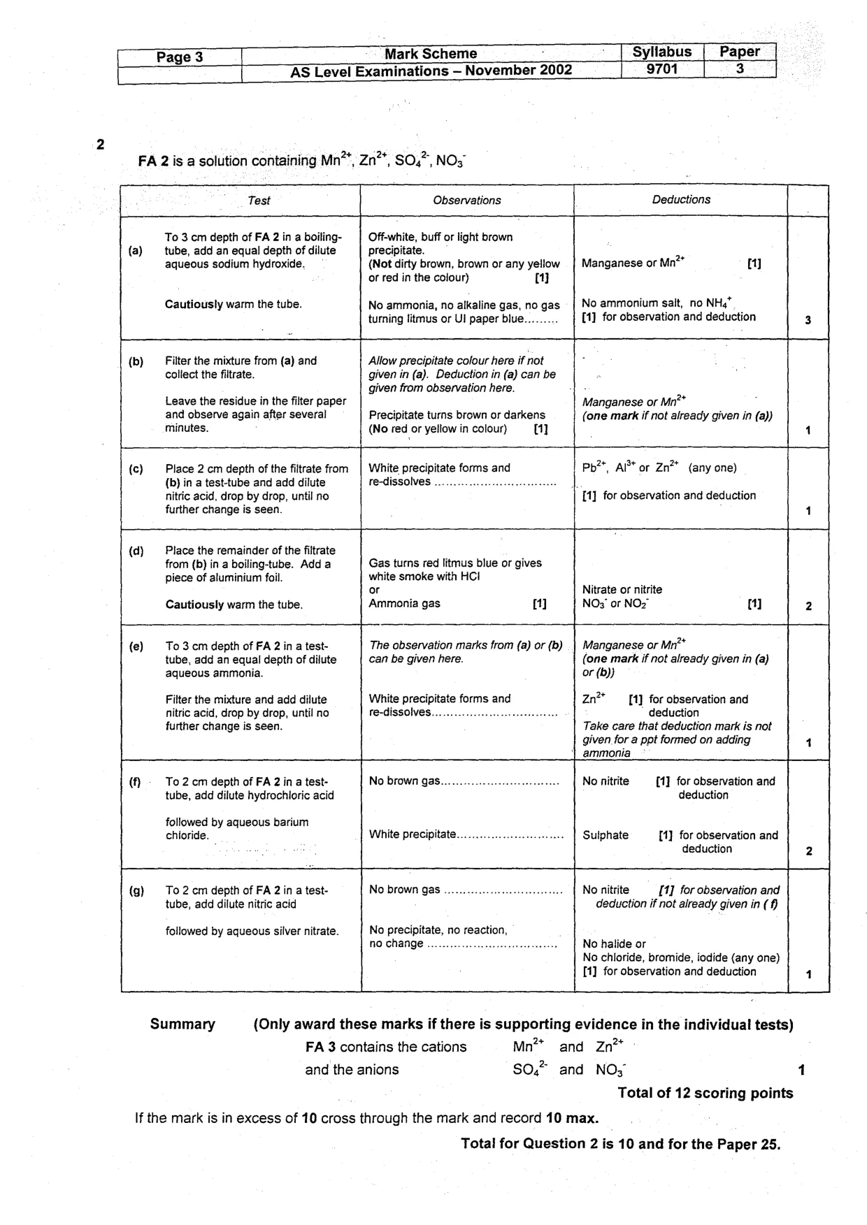 Mark scheme, page 4 of 4