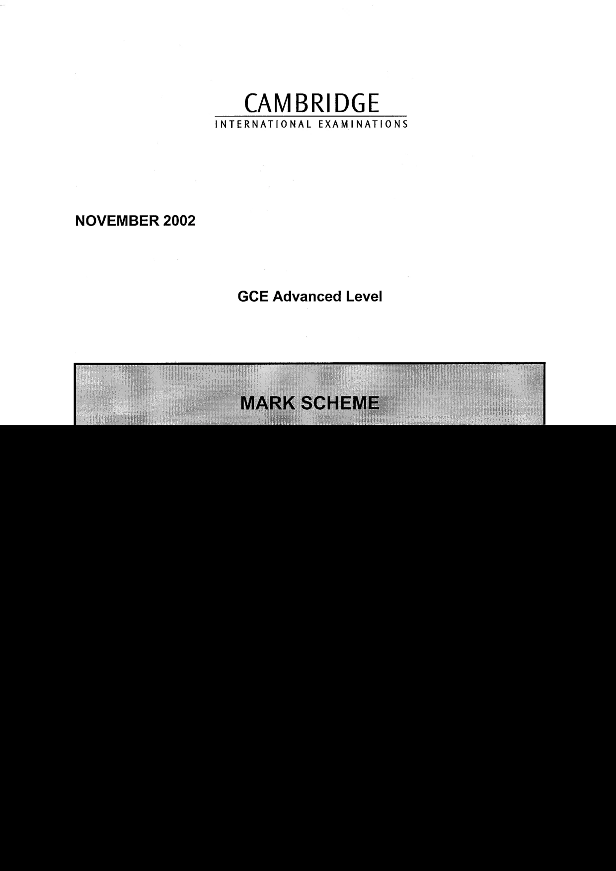 Mark scheme, page 1 of 7