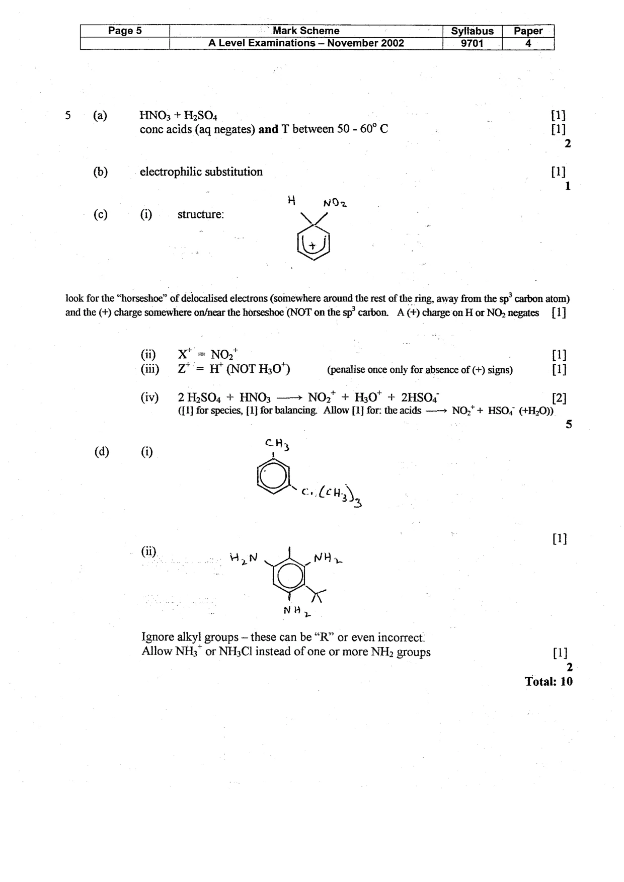 Mark scheme, page 6 of 7