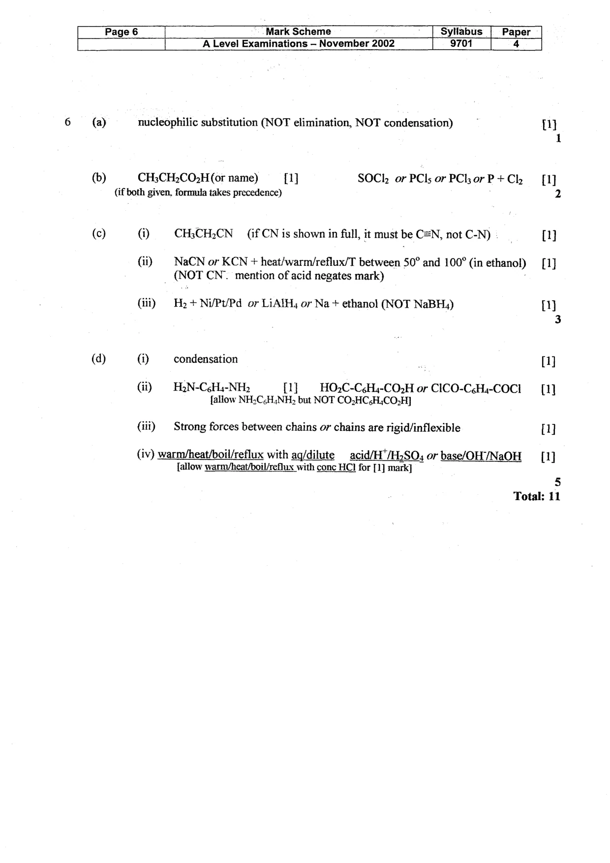 Mark scheme, page 7 of 7