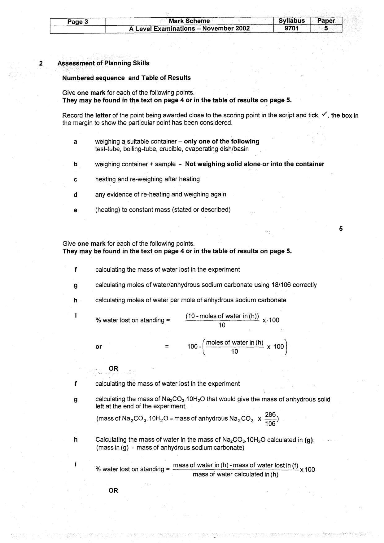Mark scheme, page 4 of 6