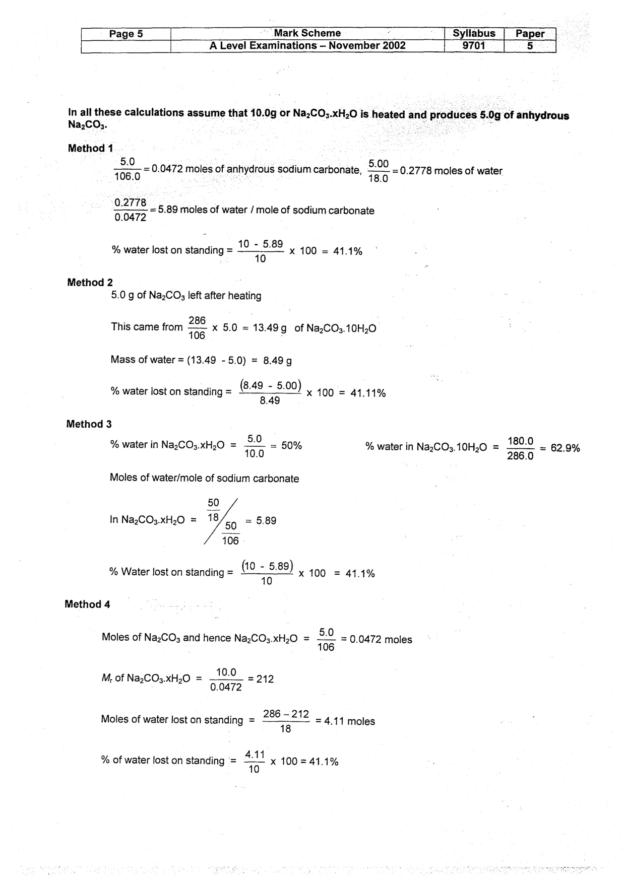 Mark scheme, page 6 of 6