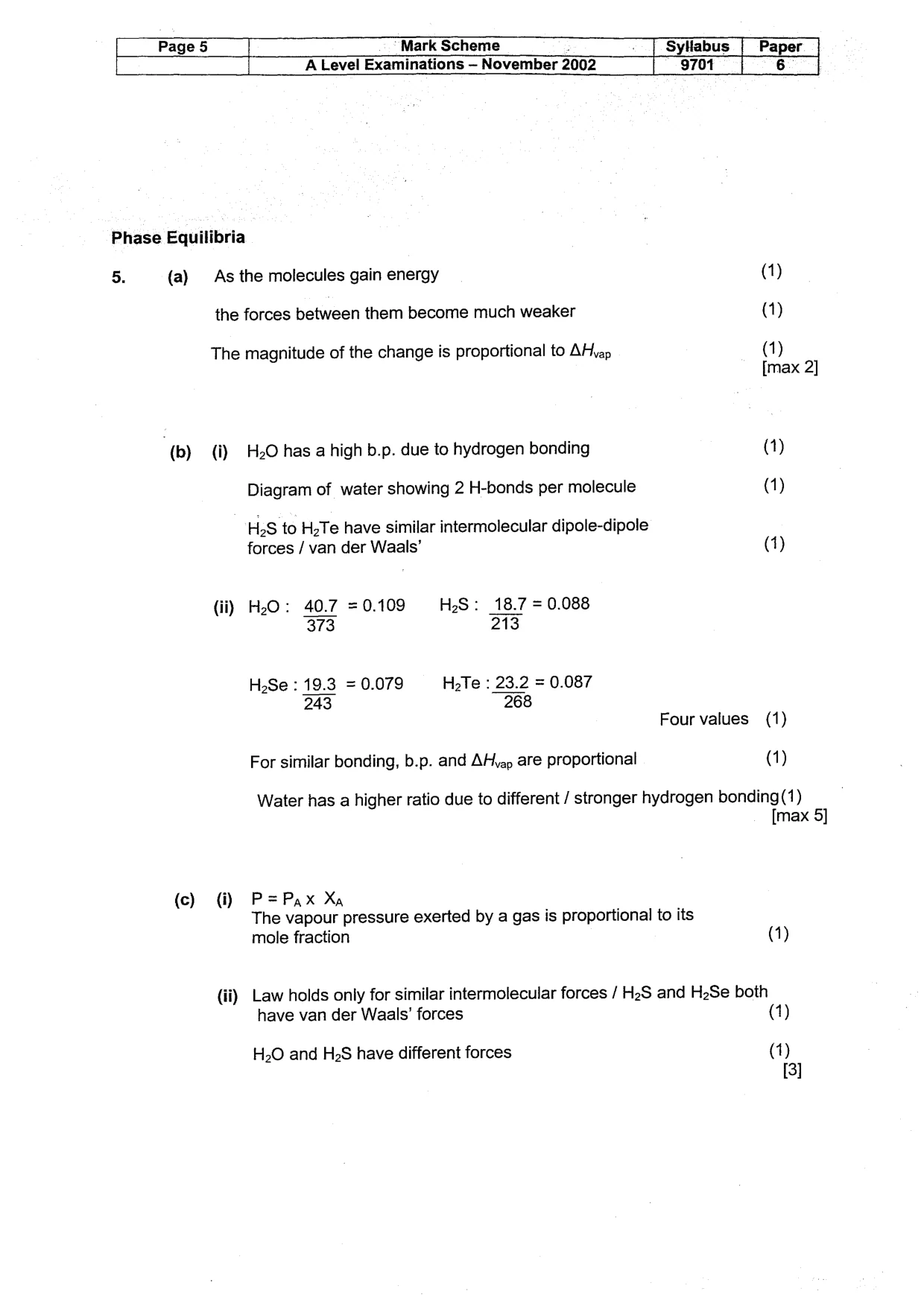 Mark scheme, page 6 of 11