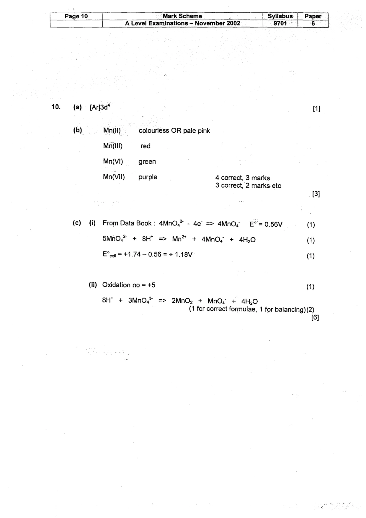Mark scheme, page 11 of 11
