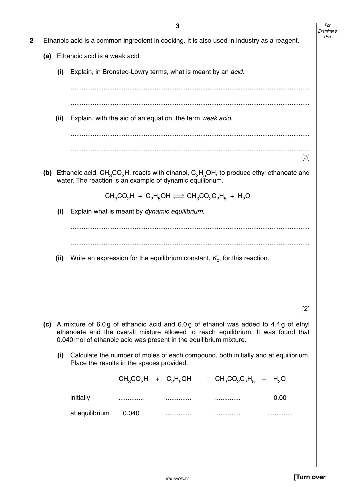 Cambridge A Level Chemistry 9701 2002 Oct/Nov Paper 2 · Variant 1 question paper, page 3 of 12